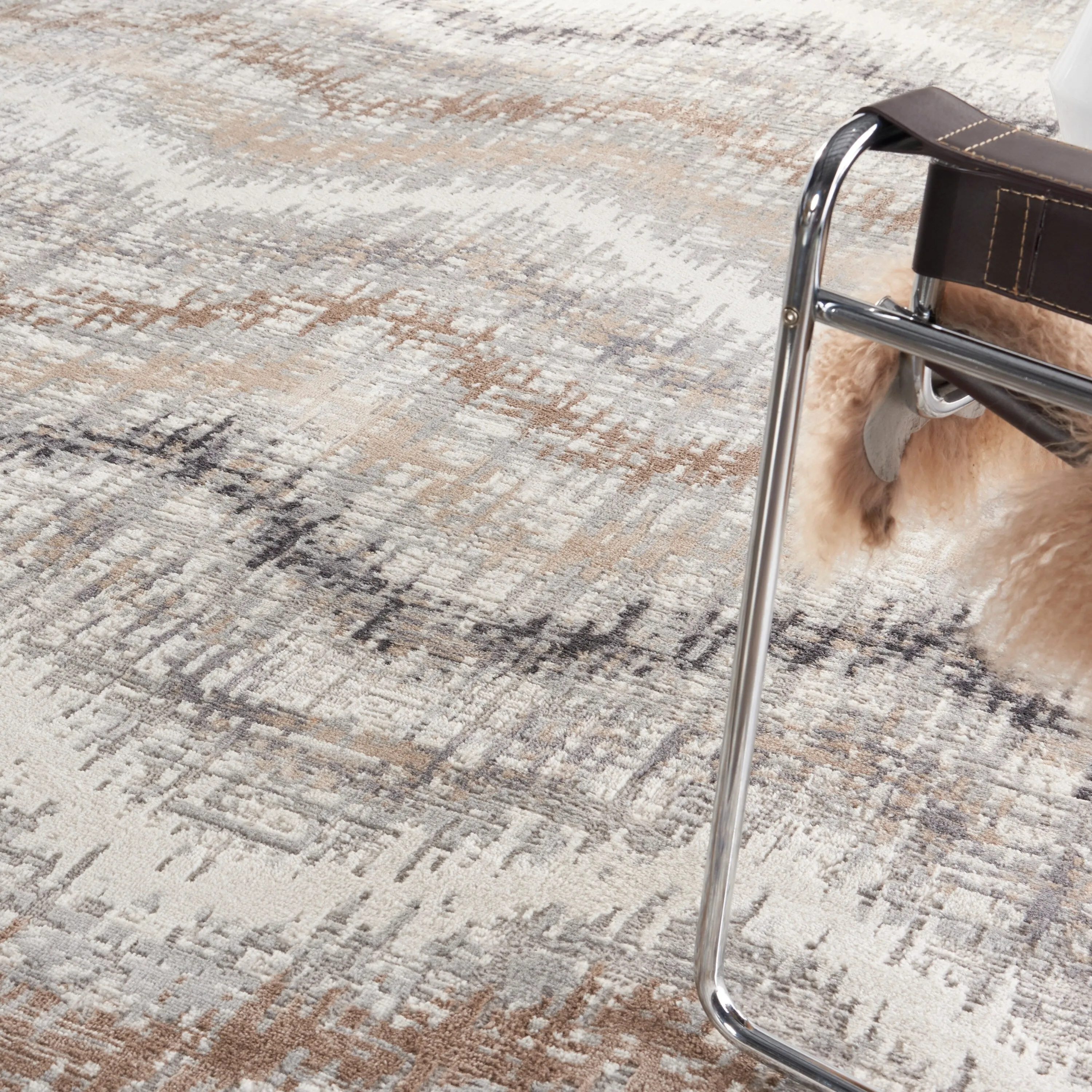 Nourison Elation Chevron Abstract Modern Area Rug