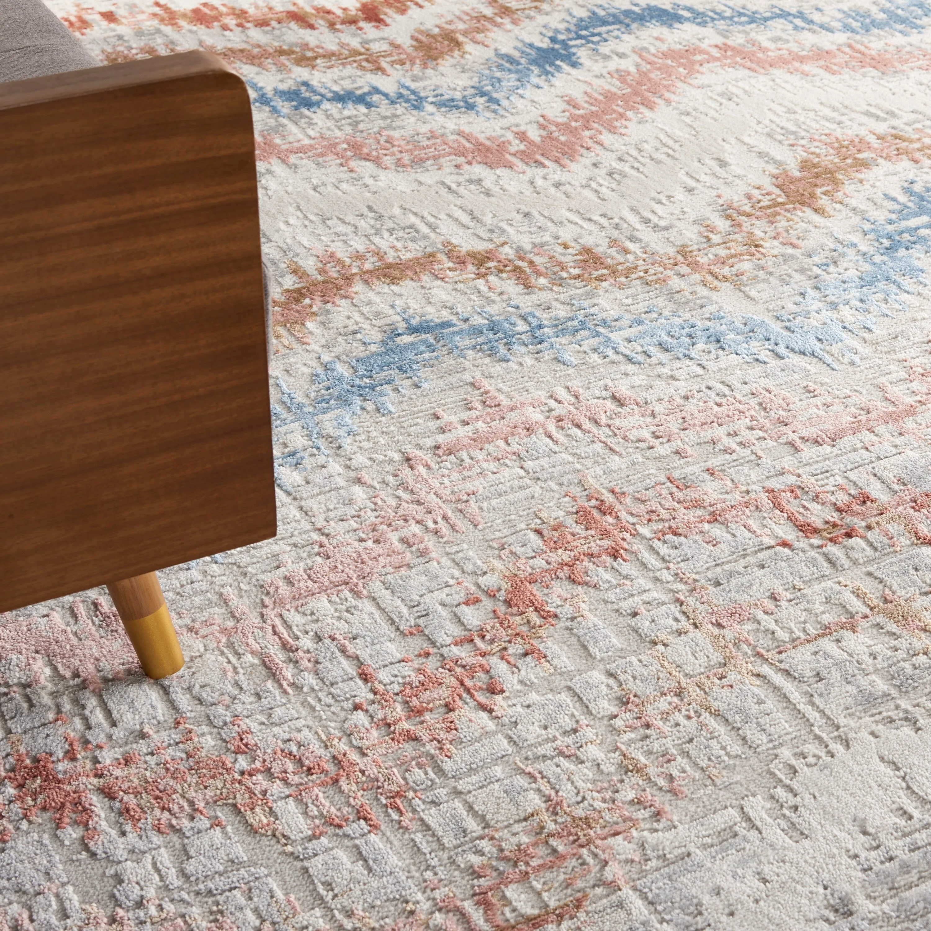 Nourison Elation Chevron Abstract Modern Area Rug