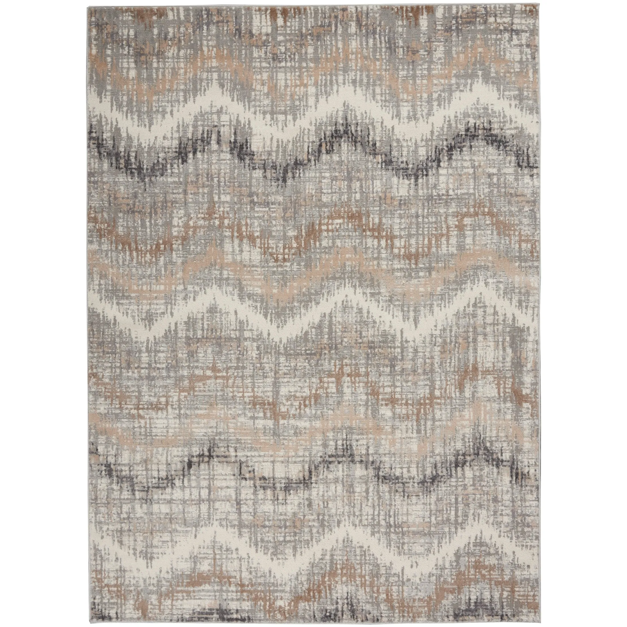 Nourison Elation Chevron Abstract Modern Area Rug