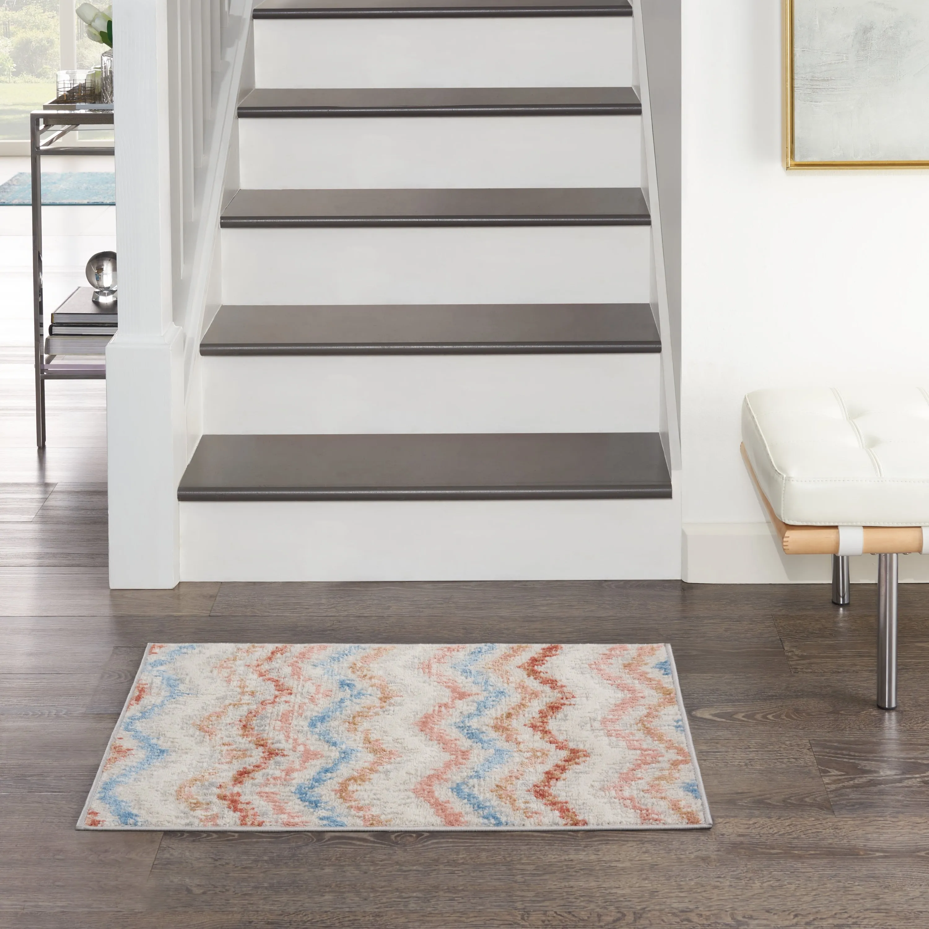 Nourison Elation Chevron Abstract Modern Area Rug