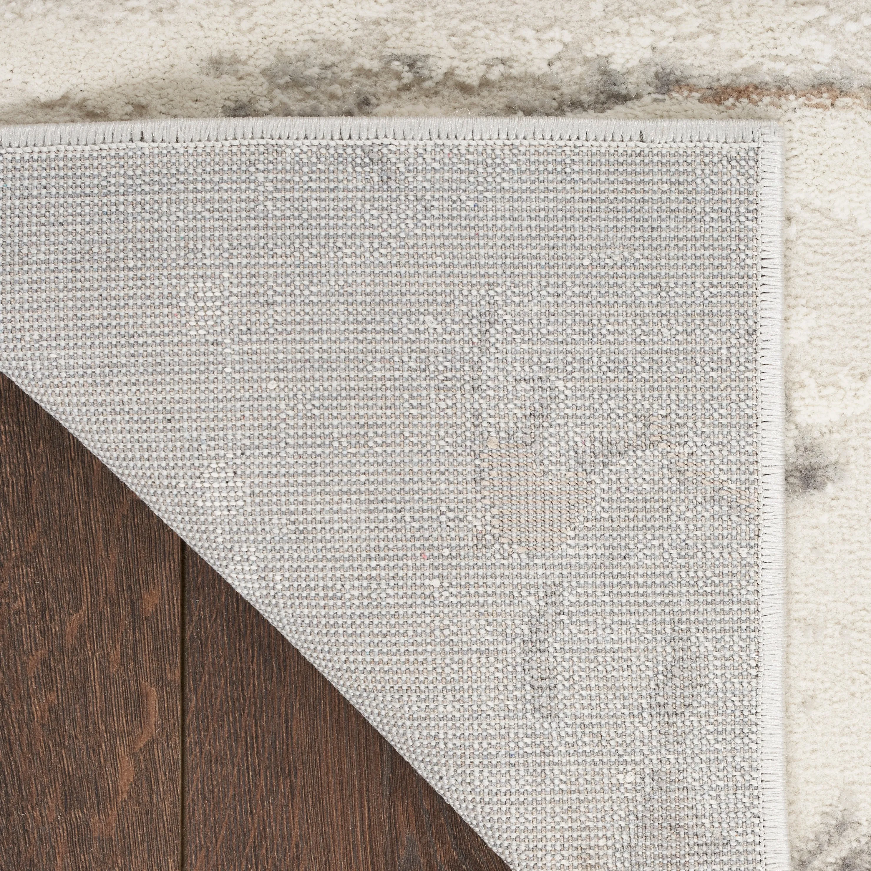 Nourison Elation Contemporary Abstract Ivory Grey Area Rug