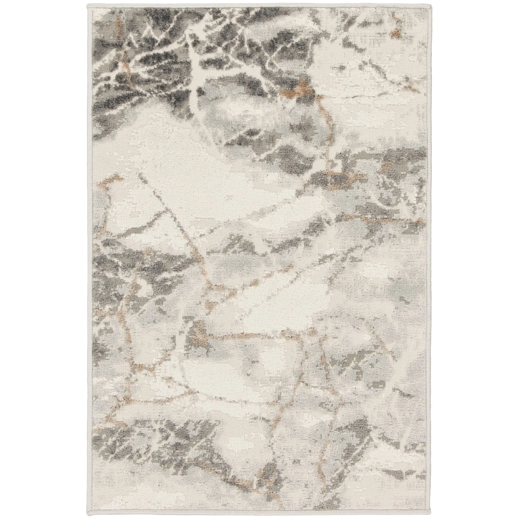 Nourison Elation Contemporary Abstract Ivory Grey Area Rug