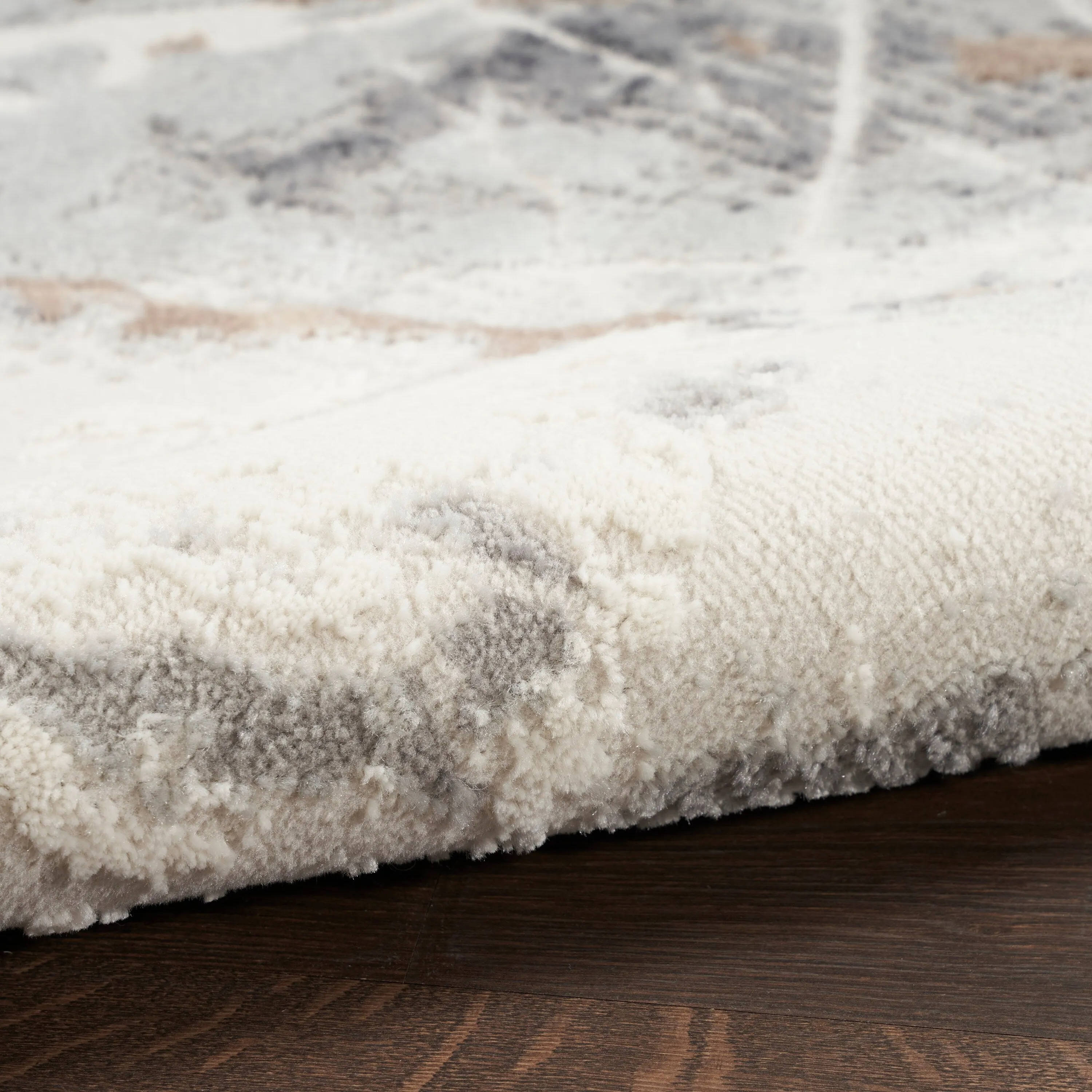 Nourison Elation Contemporary Abstract Ivory Grey Area Rug