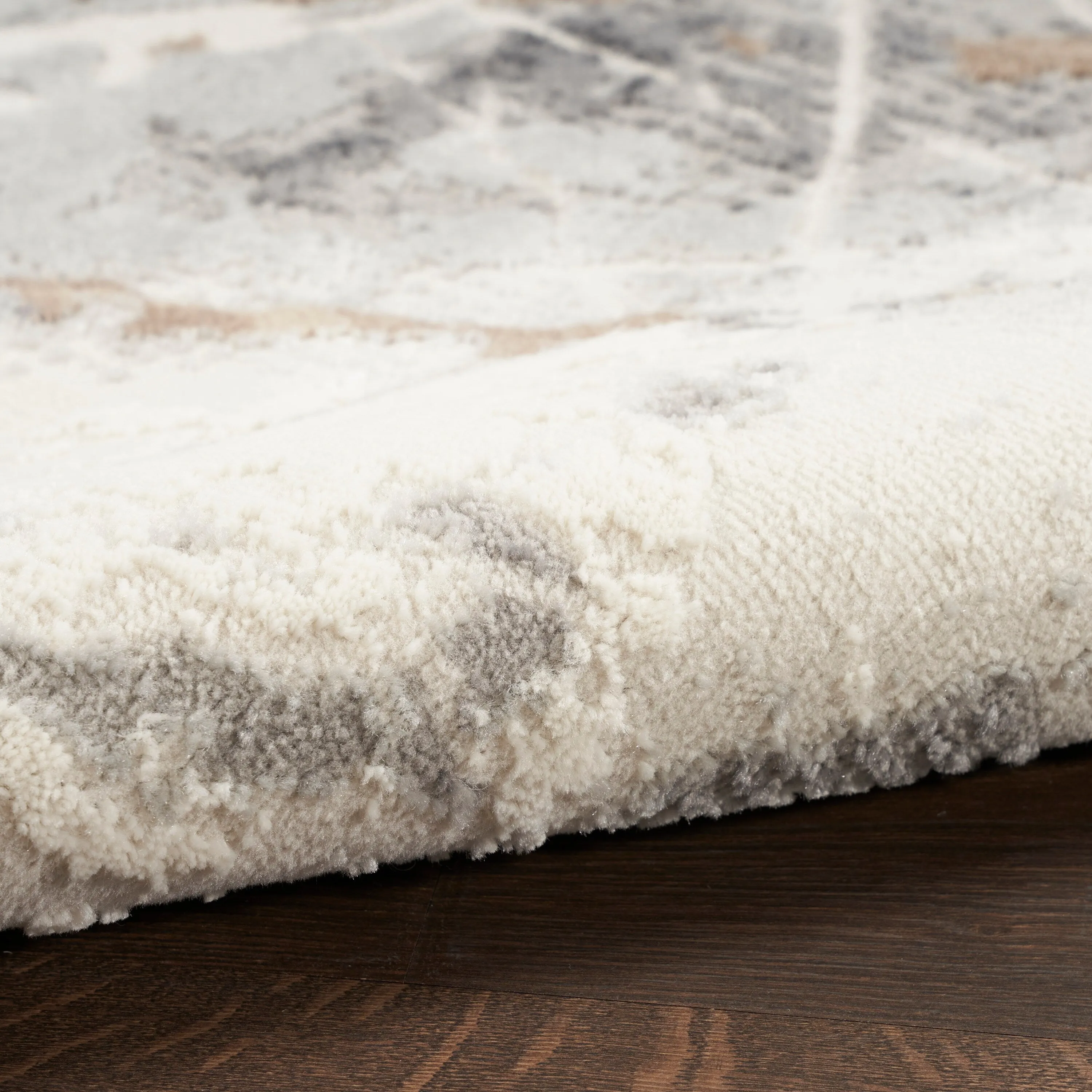 Nourison Elation Contemporary Abstract Ivory Grey Area Rug