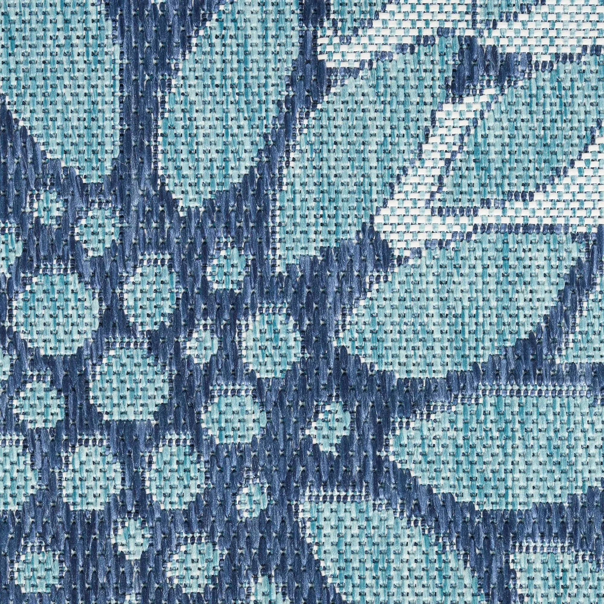 Nourison Garden Oasis Indoor/Outdoor Blue Floral Tropical Area Rug