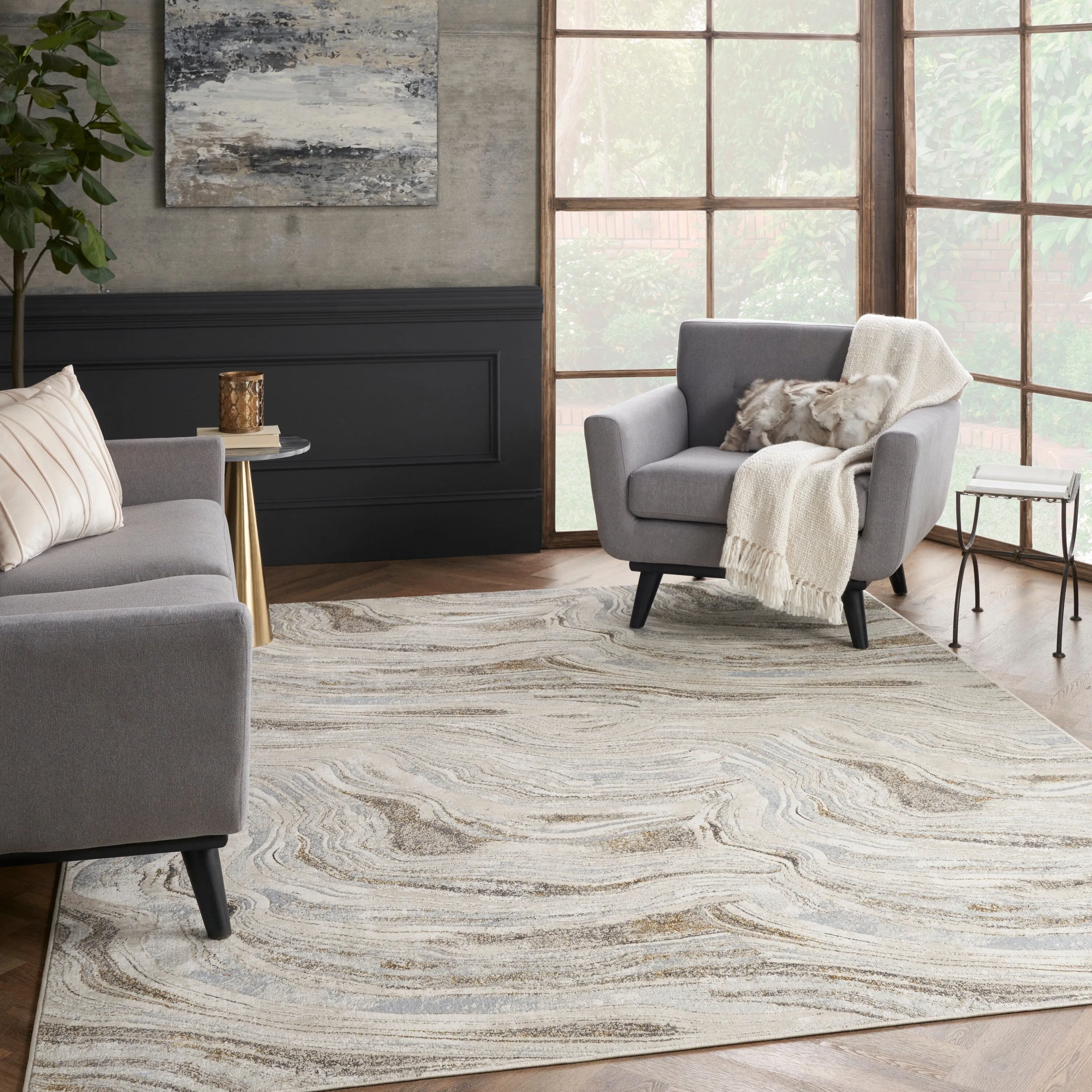 Nourison Glam Indoor Abstract Area Rug