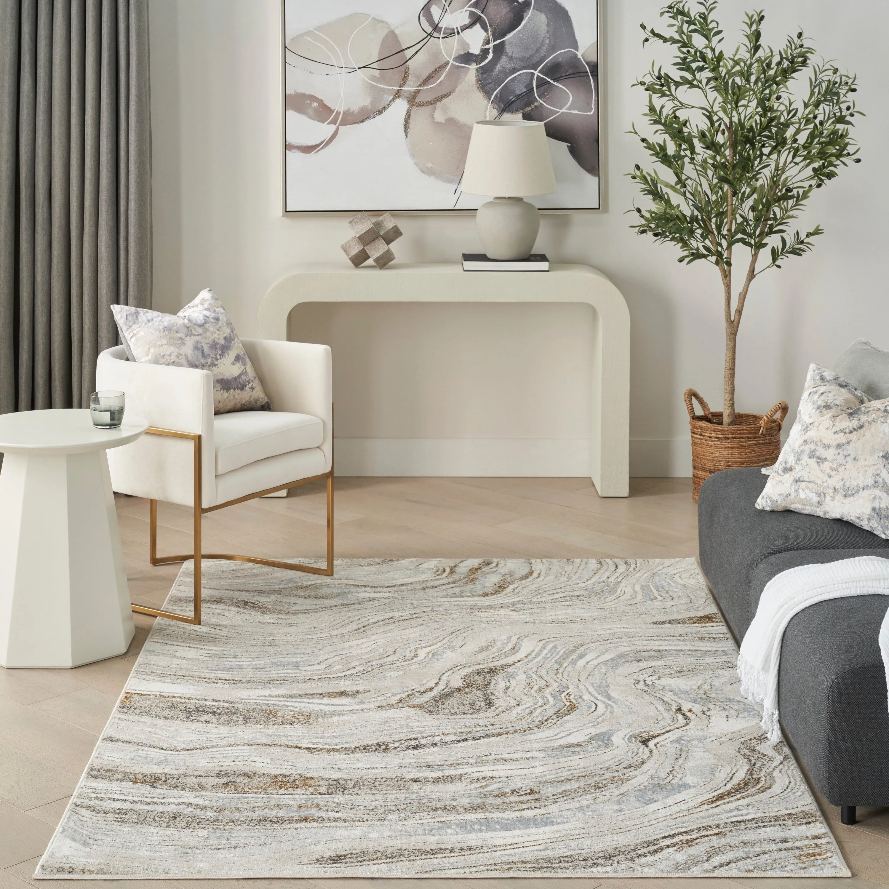 Nourison Glam Indoor Abstract Area Rug