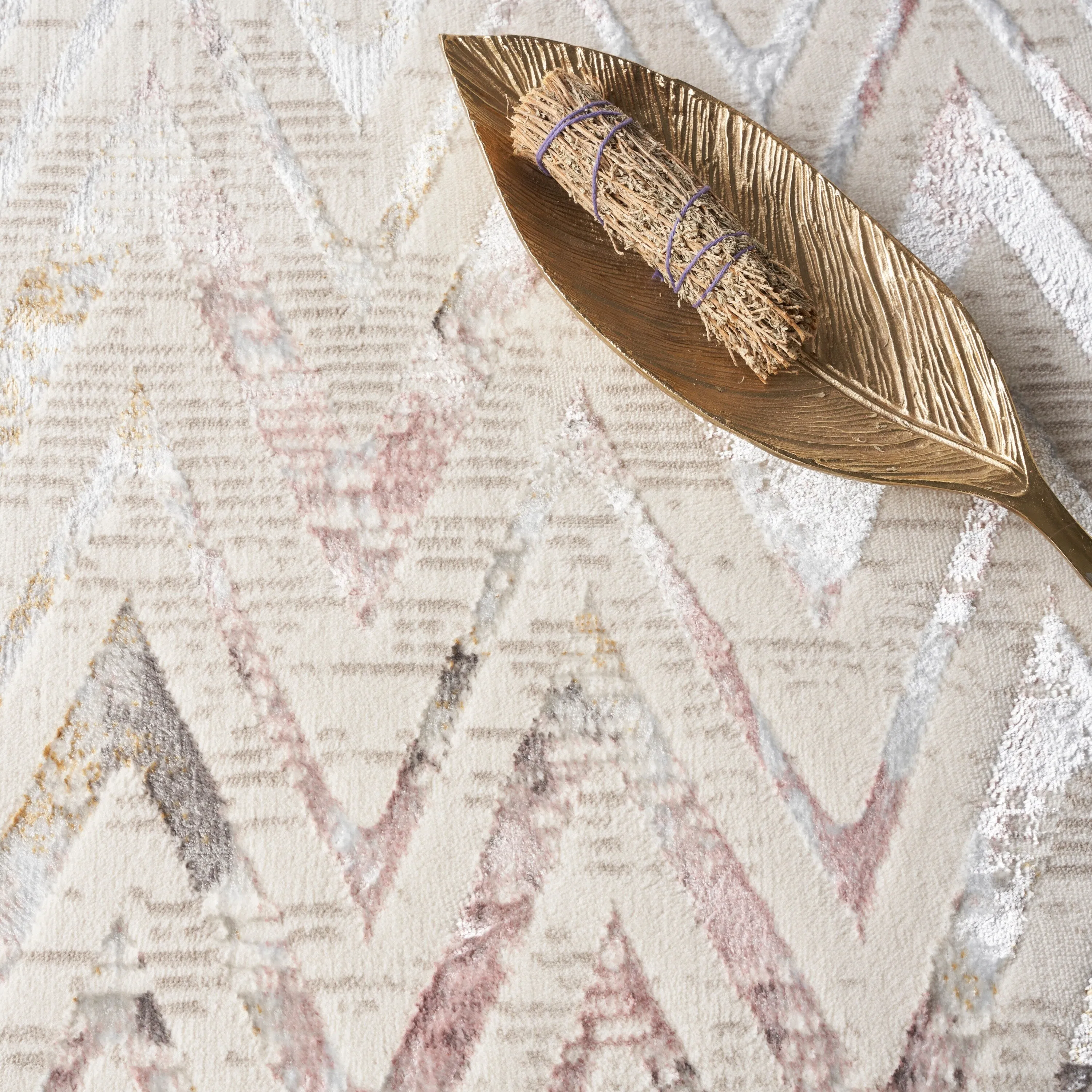 Nourison Glam Indoor Multicolored Chevron Area Rug