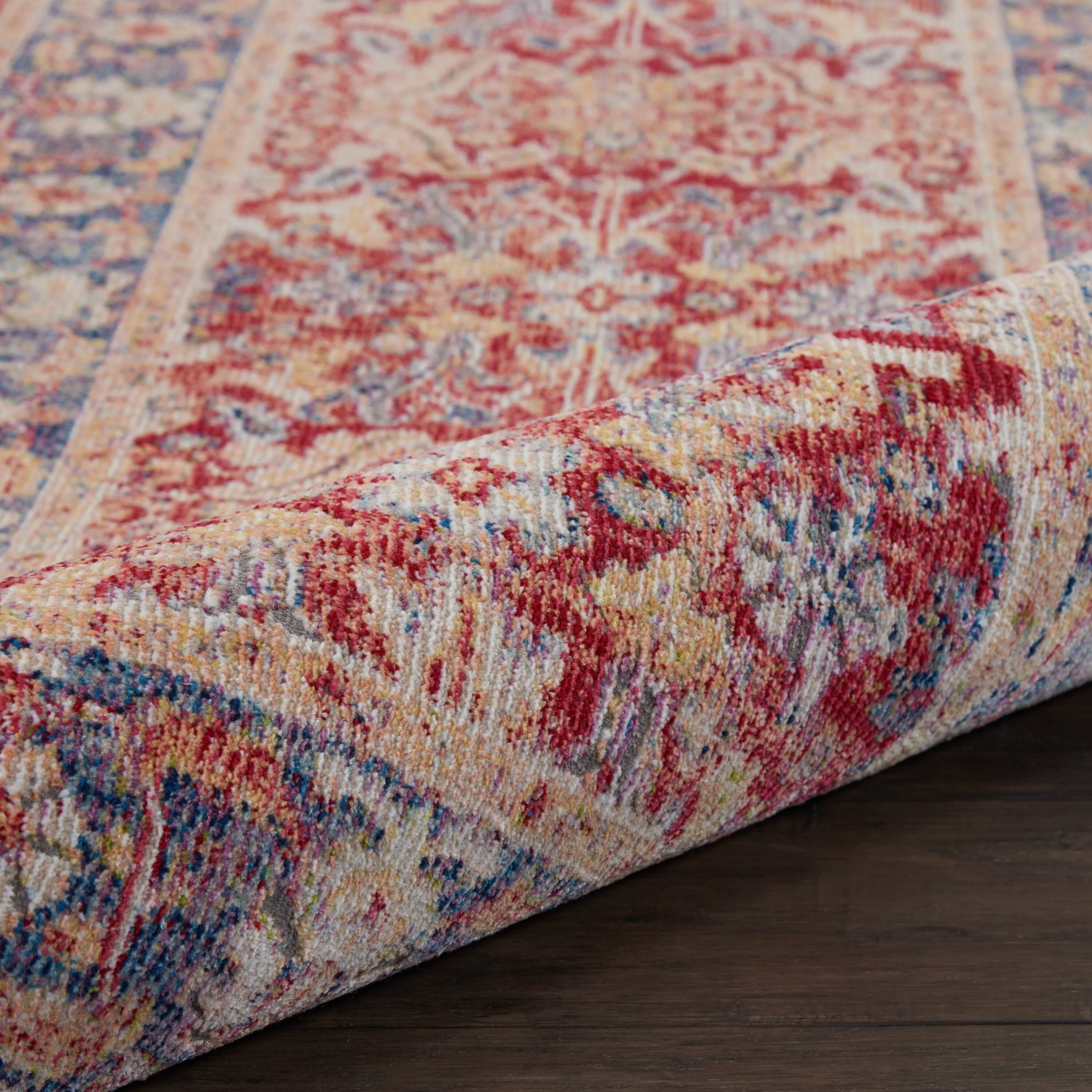 Nourison Global Vintage Red Floral Area Rug