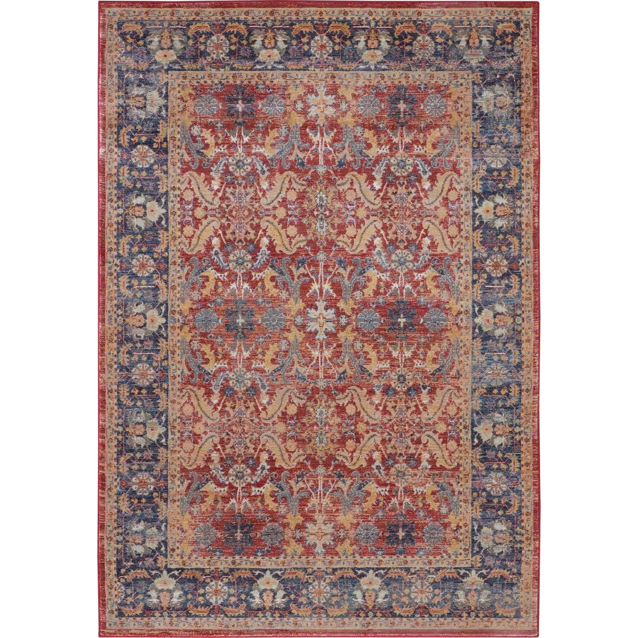 Nourison Global Vintage Red Floral Area Rug