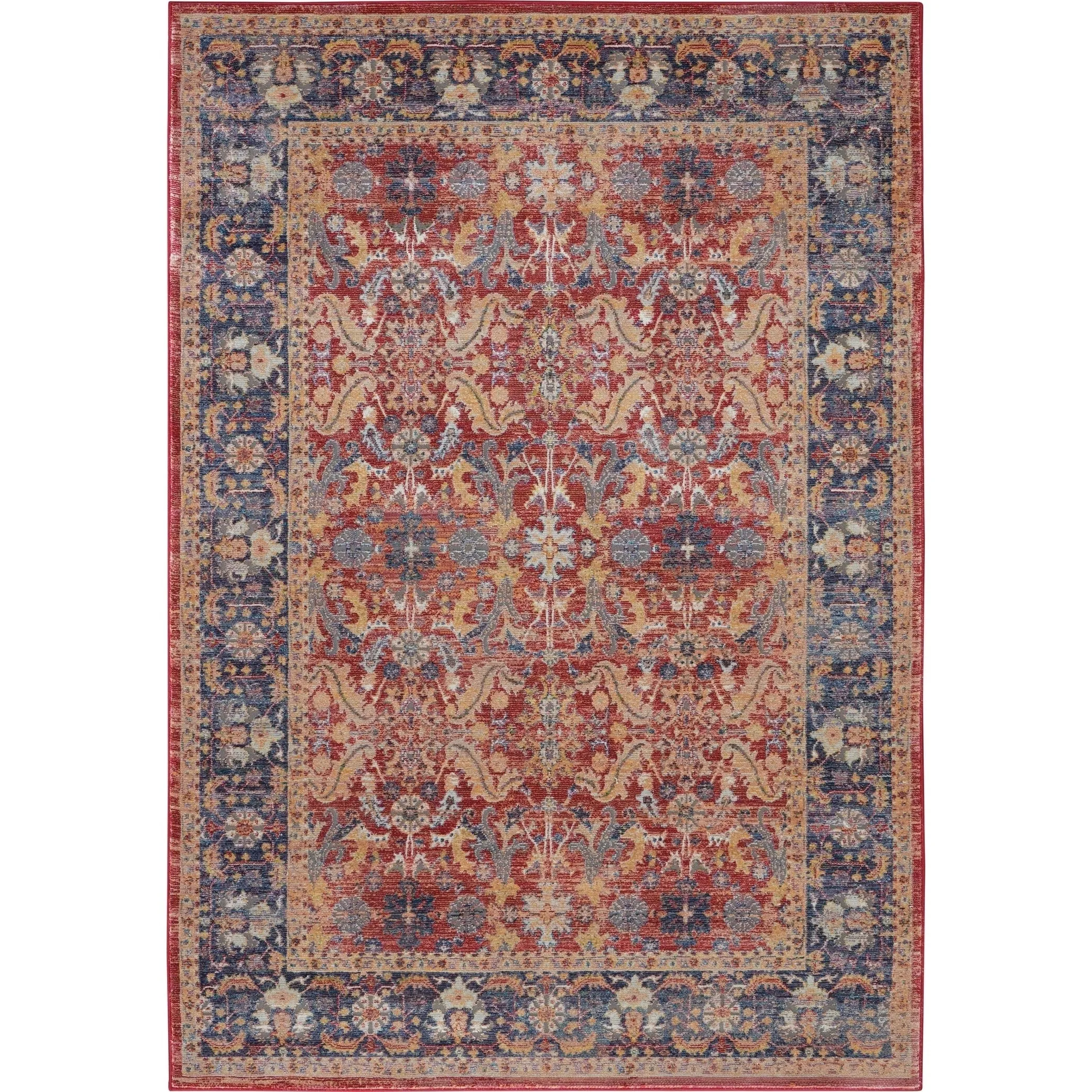 Nourison Global Vintage Red Floral Area Rug