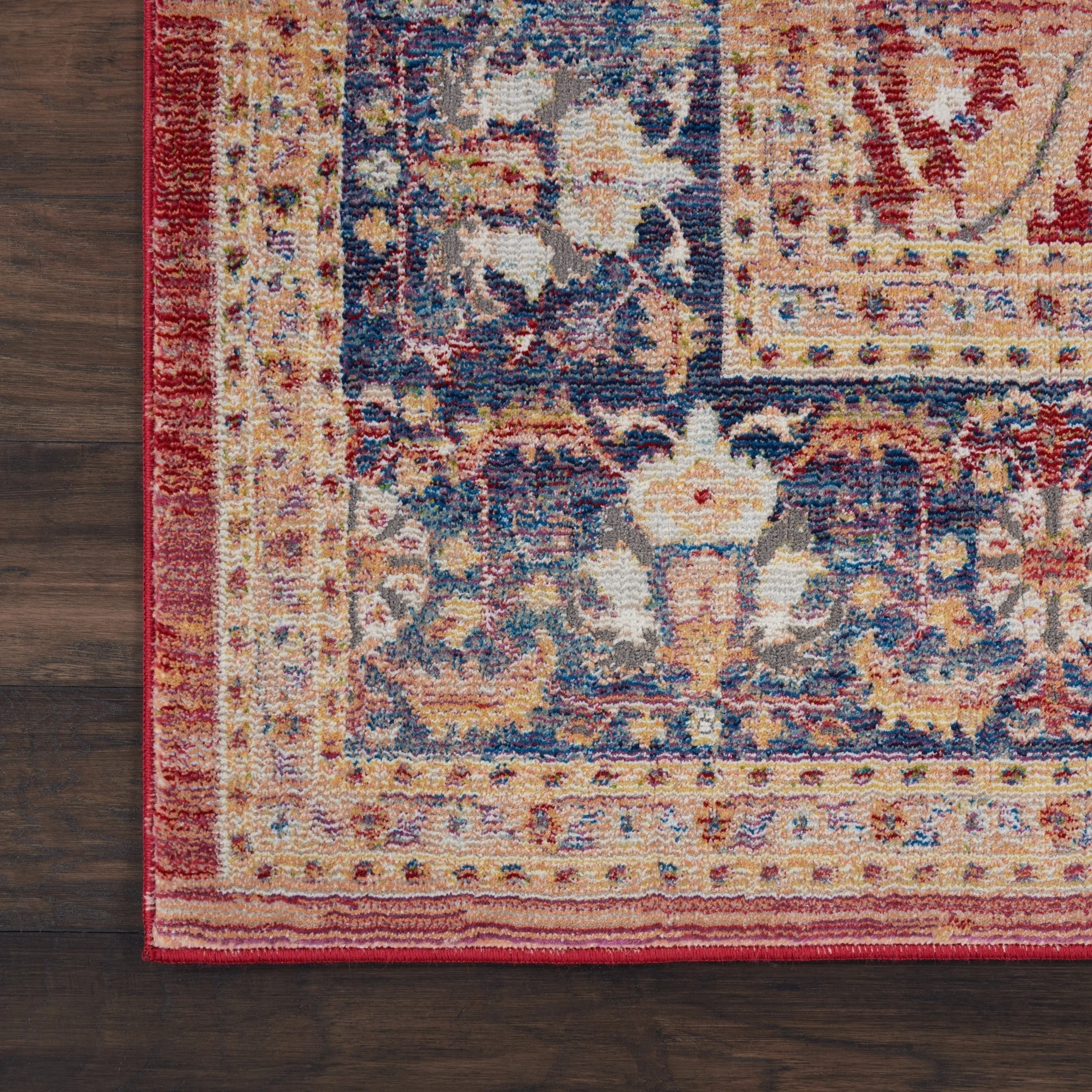 Nourison Global Vintage Red Floral Area Rug