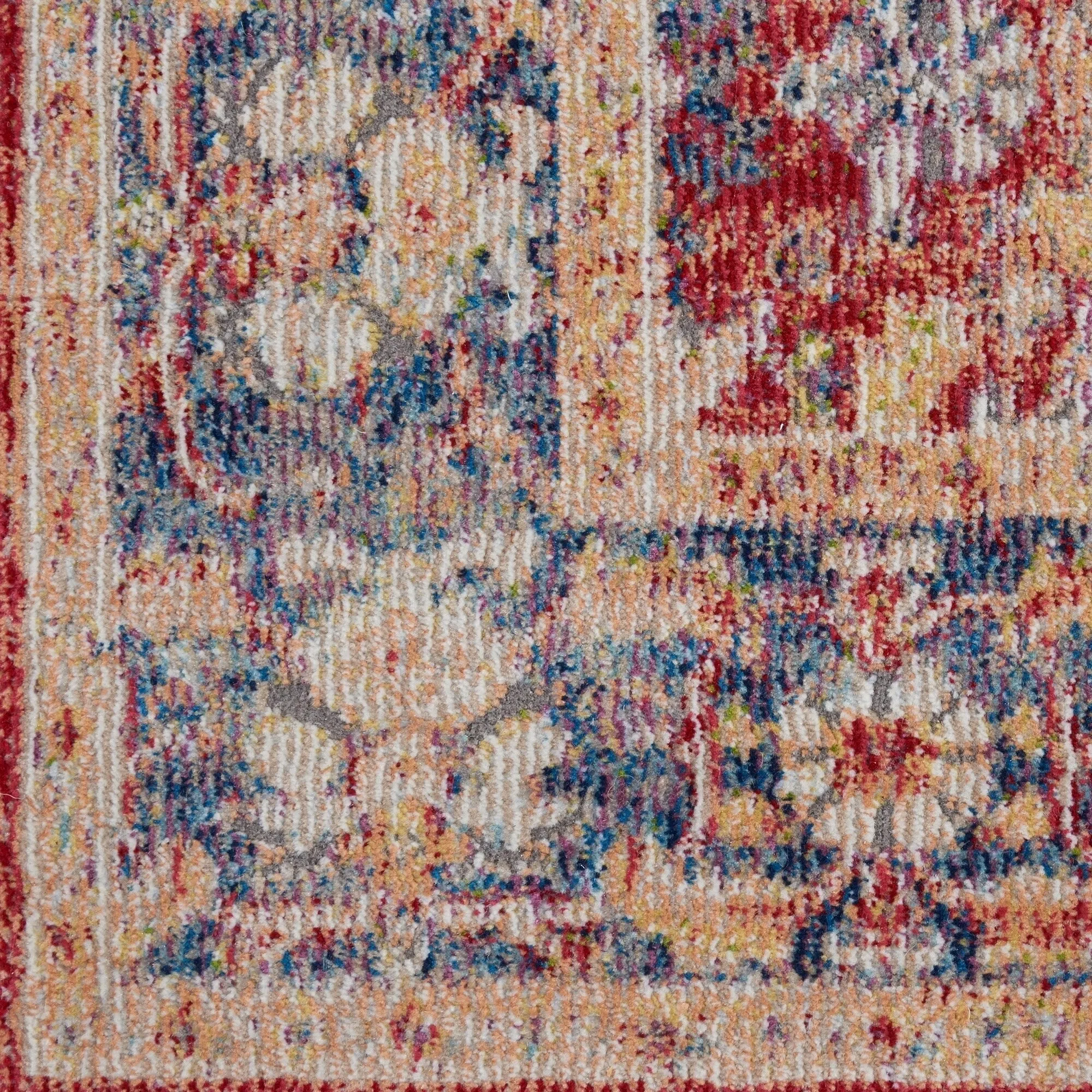 Nourison Global Vintage Red Floral Area Rug