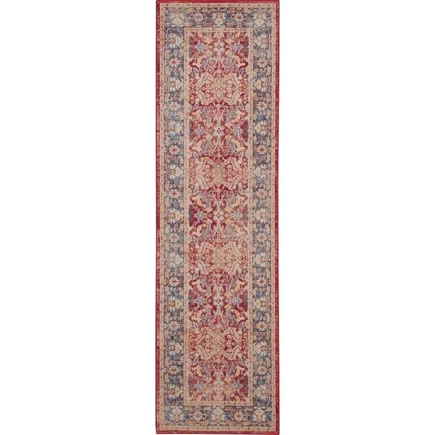 Nourison Global Vintage Red Floral Area Rug