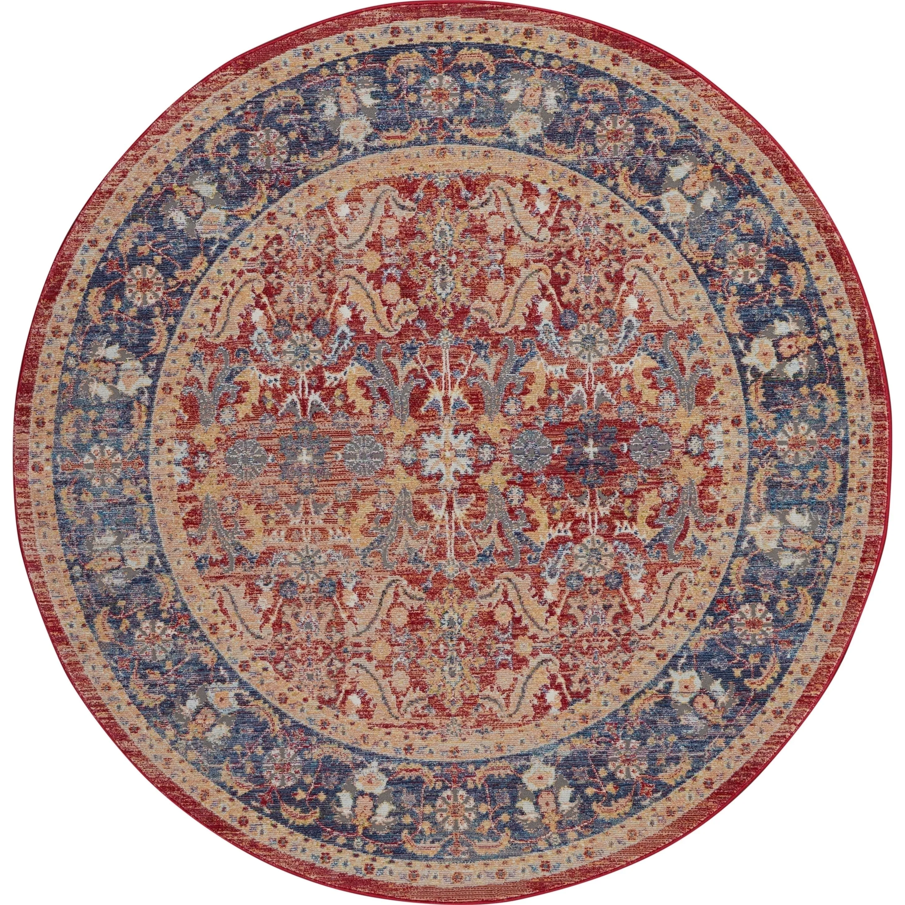Nourison Global Vintage Red Floral Area Rug