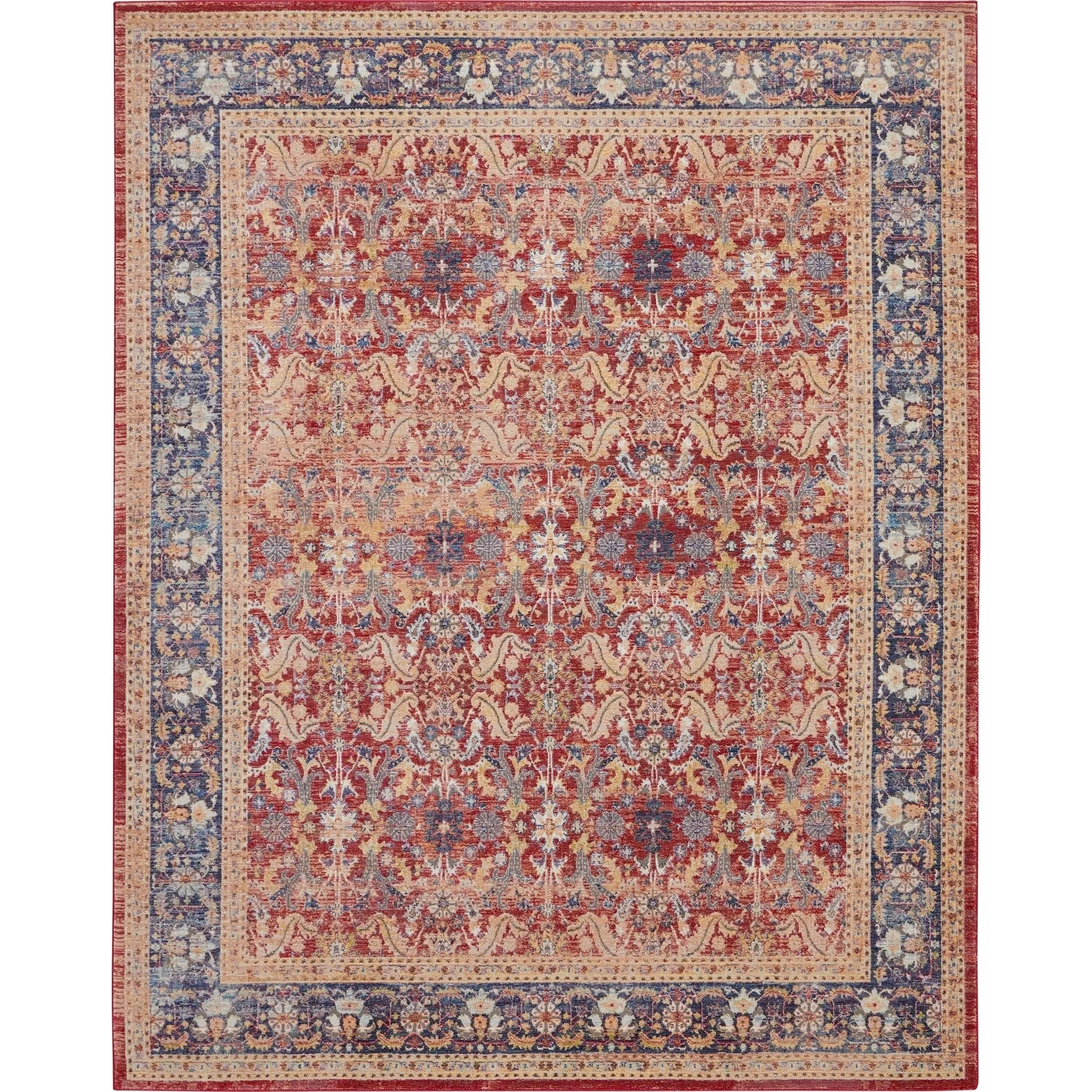 Nourison Global Vintage Red Floral Area Rug