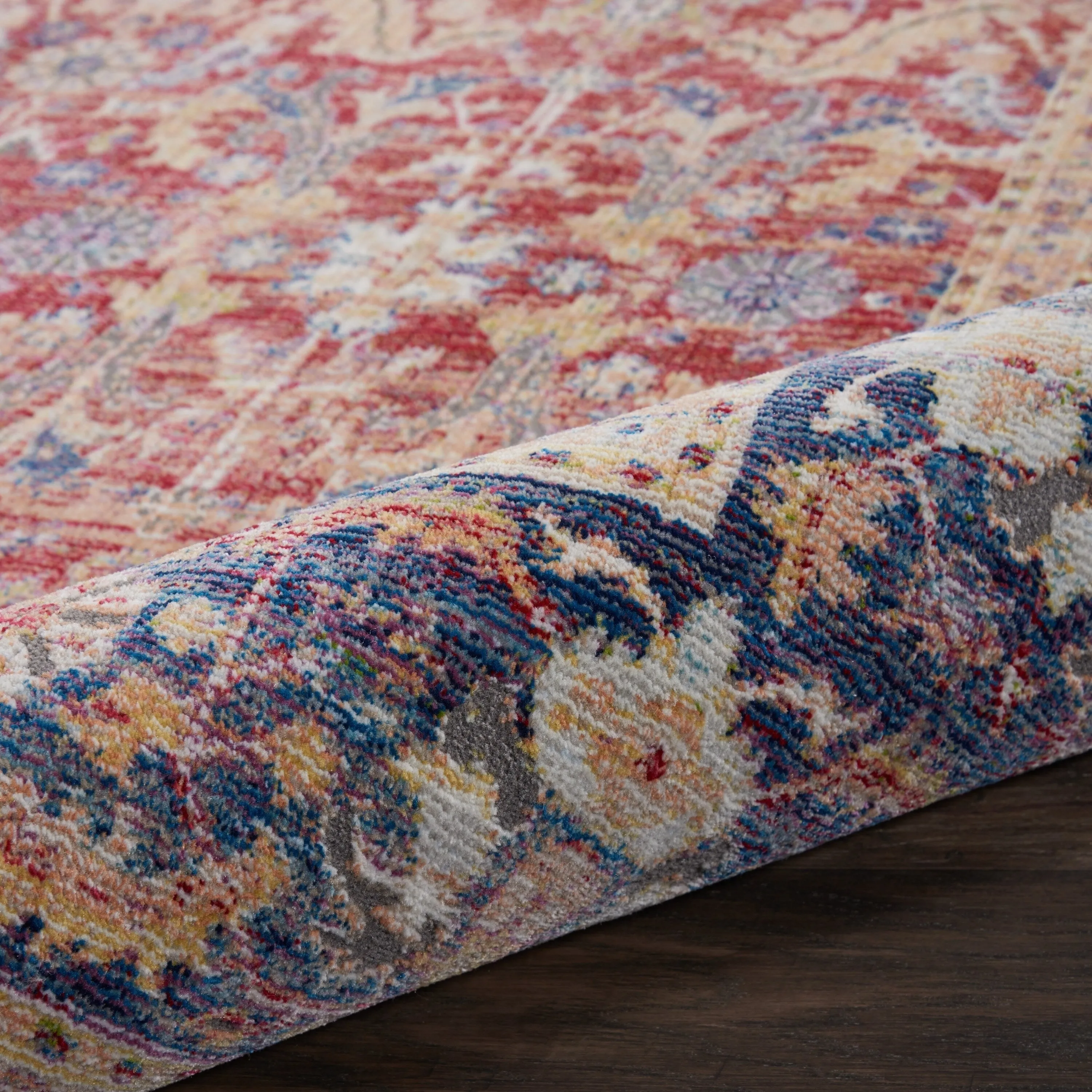 Nourison Global Vintage Red Floral Area Rug