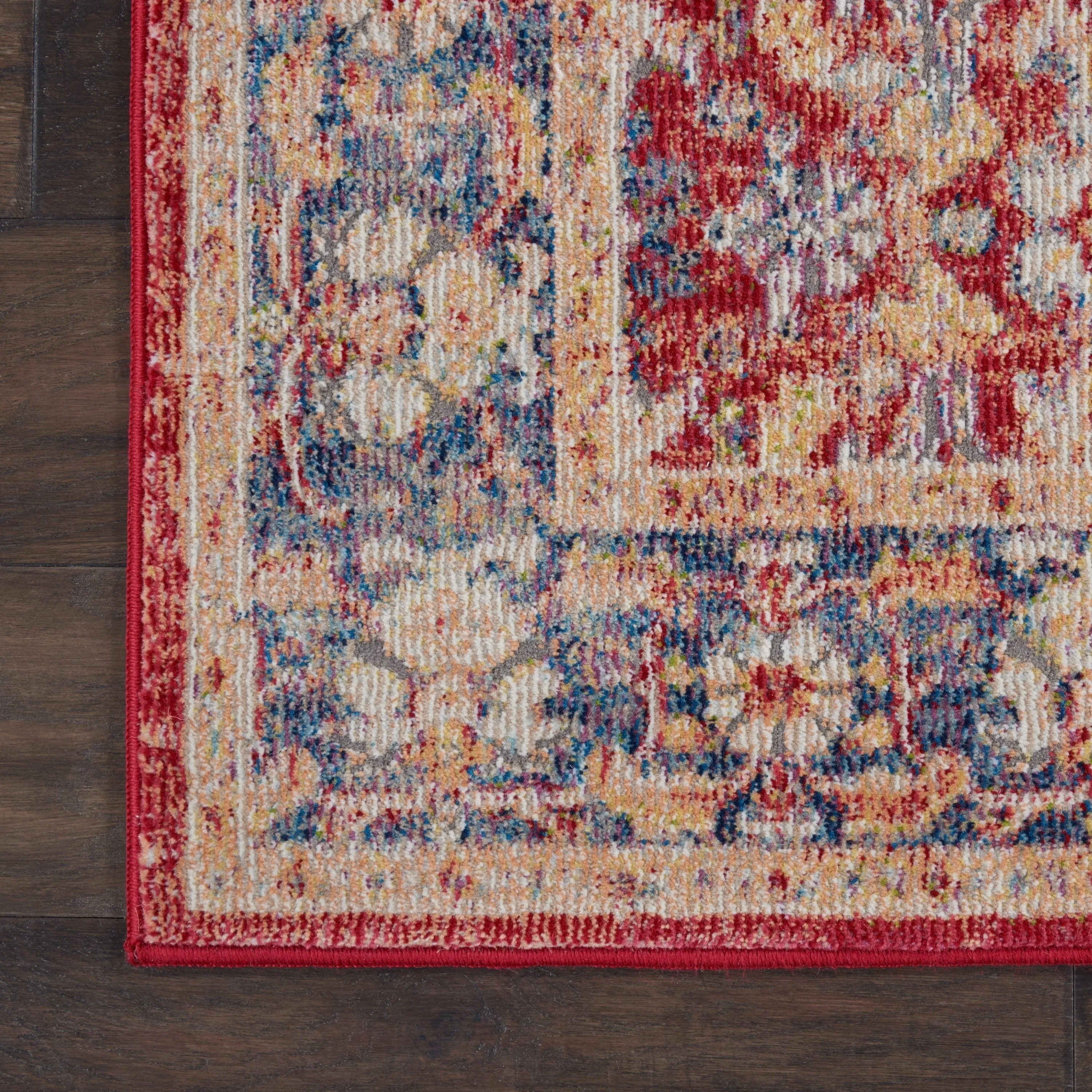 Nourison Global Vintage Red Floral Area Rug