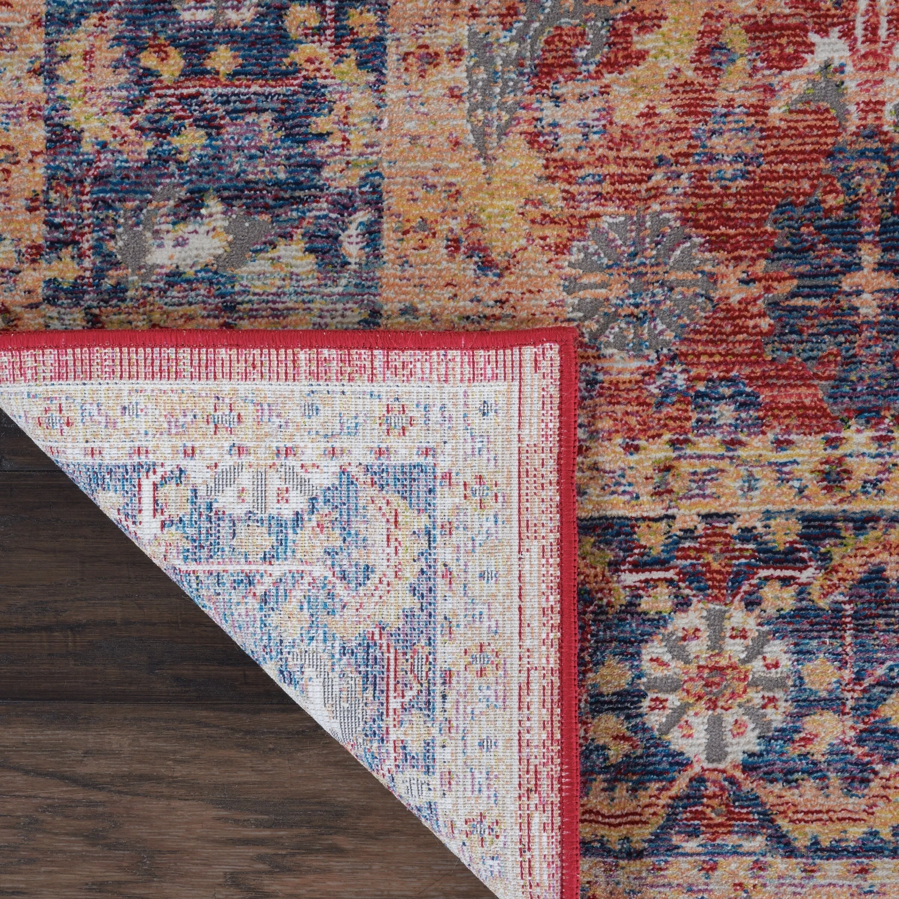 Nourison Global Vintage Red Floral Area Rug