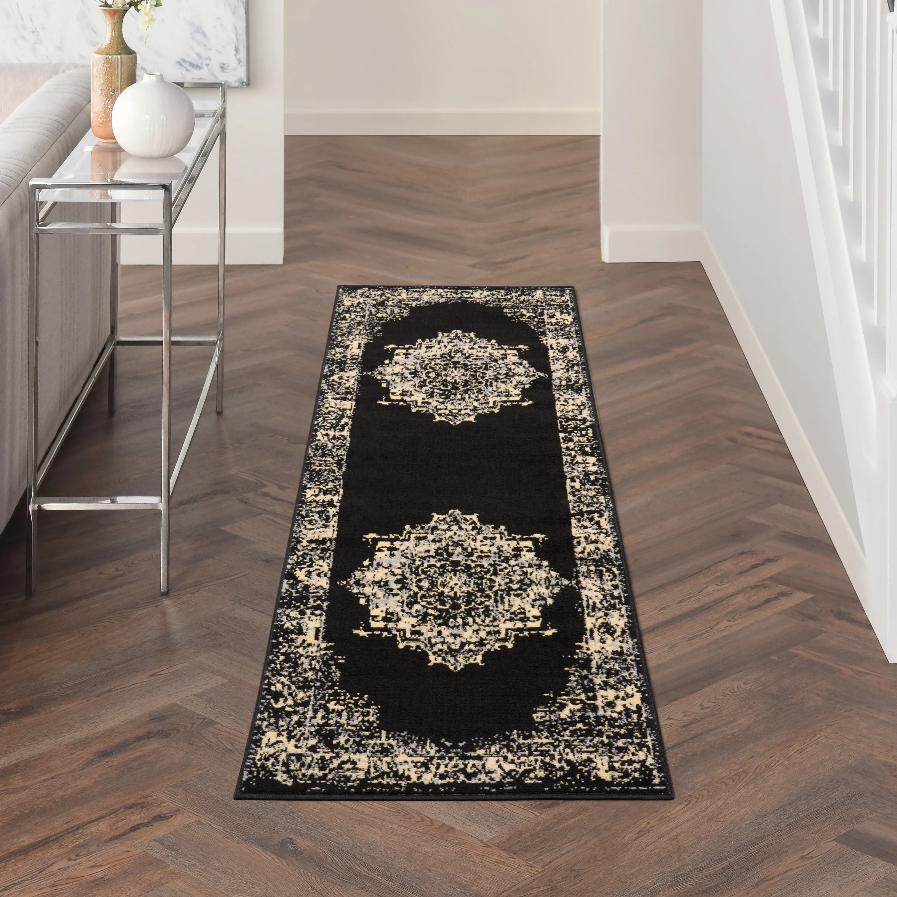 Nourison Grafix Distressed Vintage Medallion Area Rug