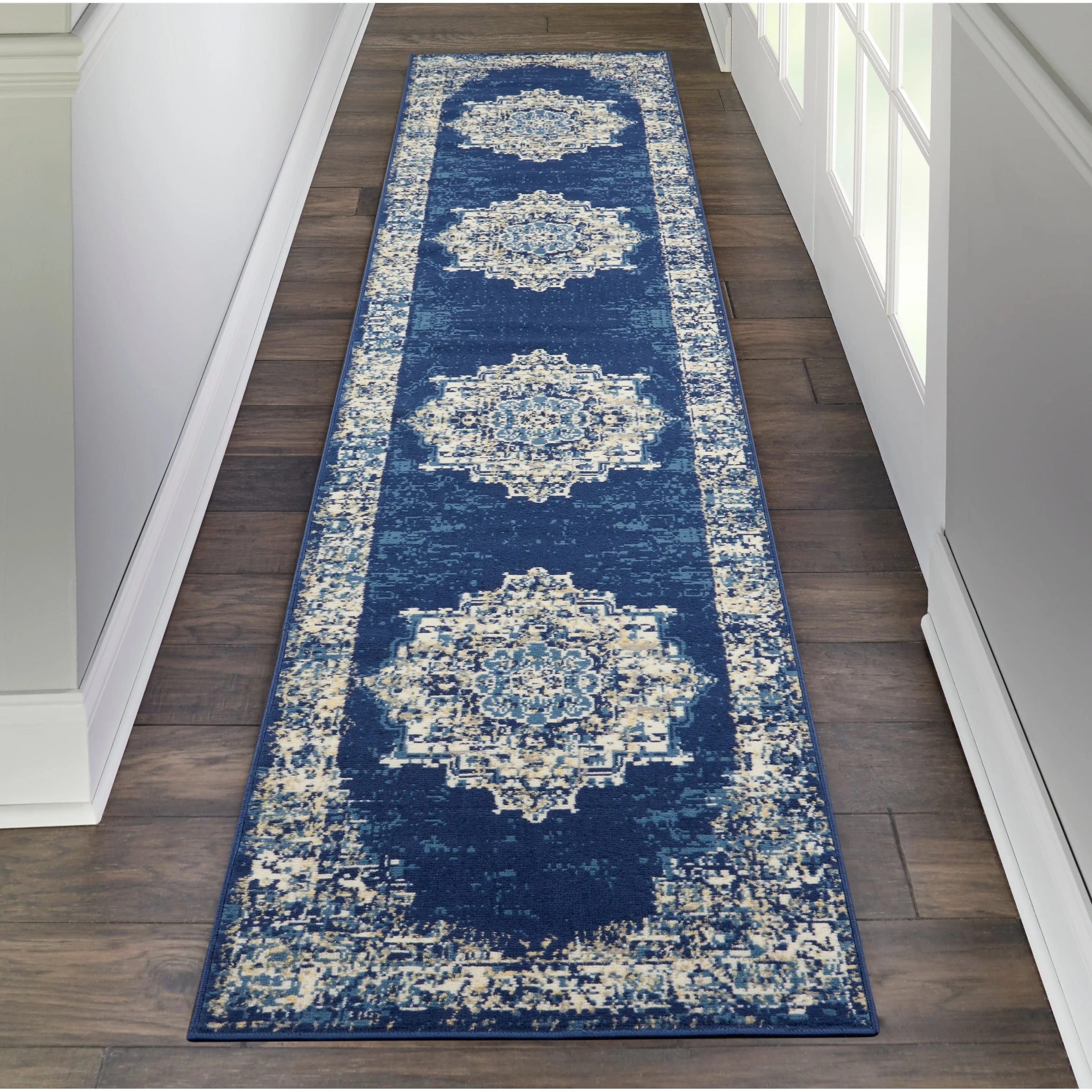 Nourison Grafix Distressed Vintage Medallion Area Rug