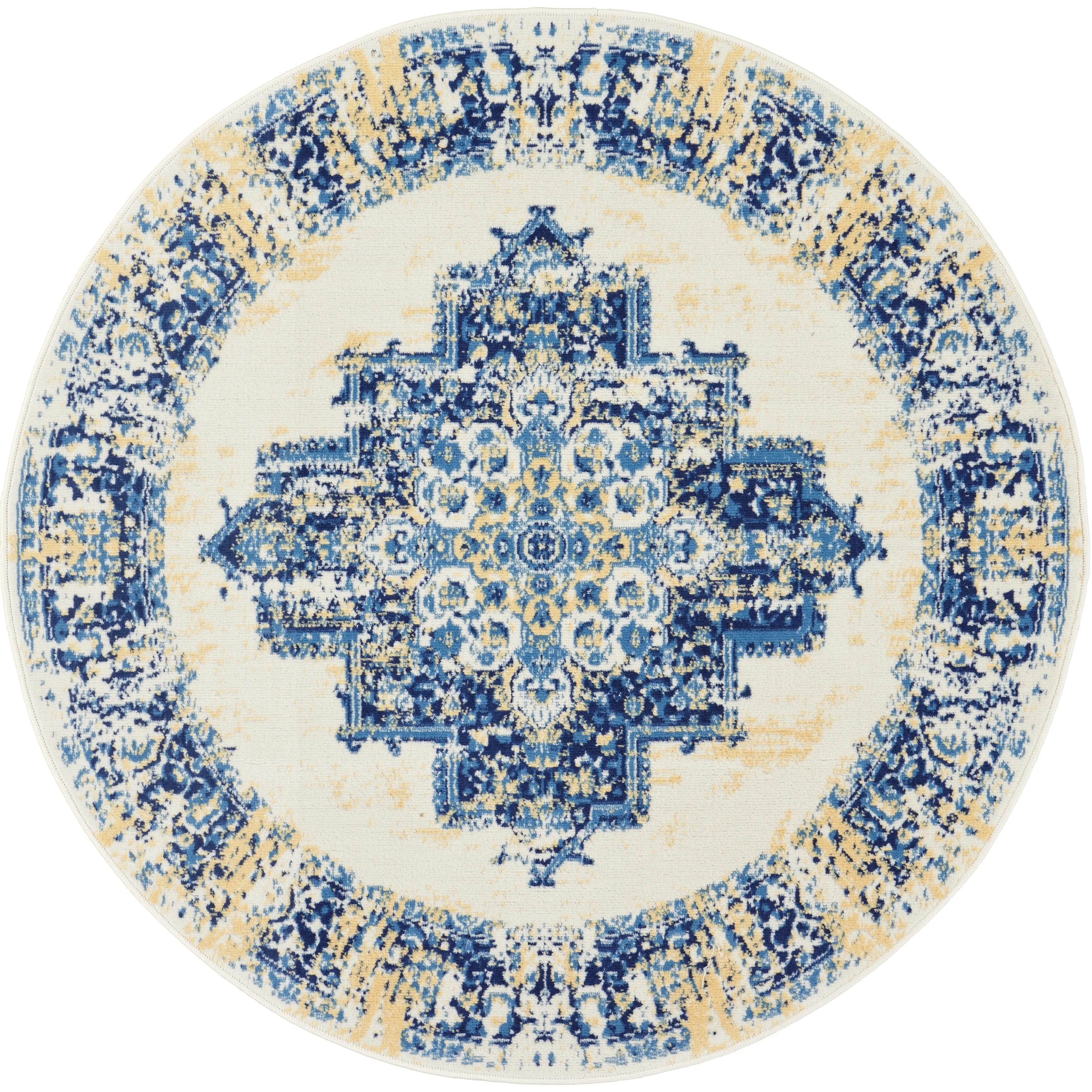 Nourison Grafix Distressed Vintage Medallion Area Rug