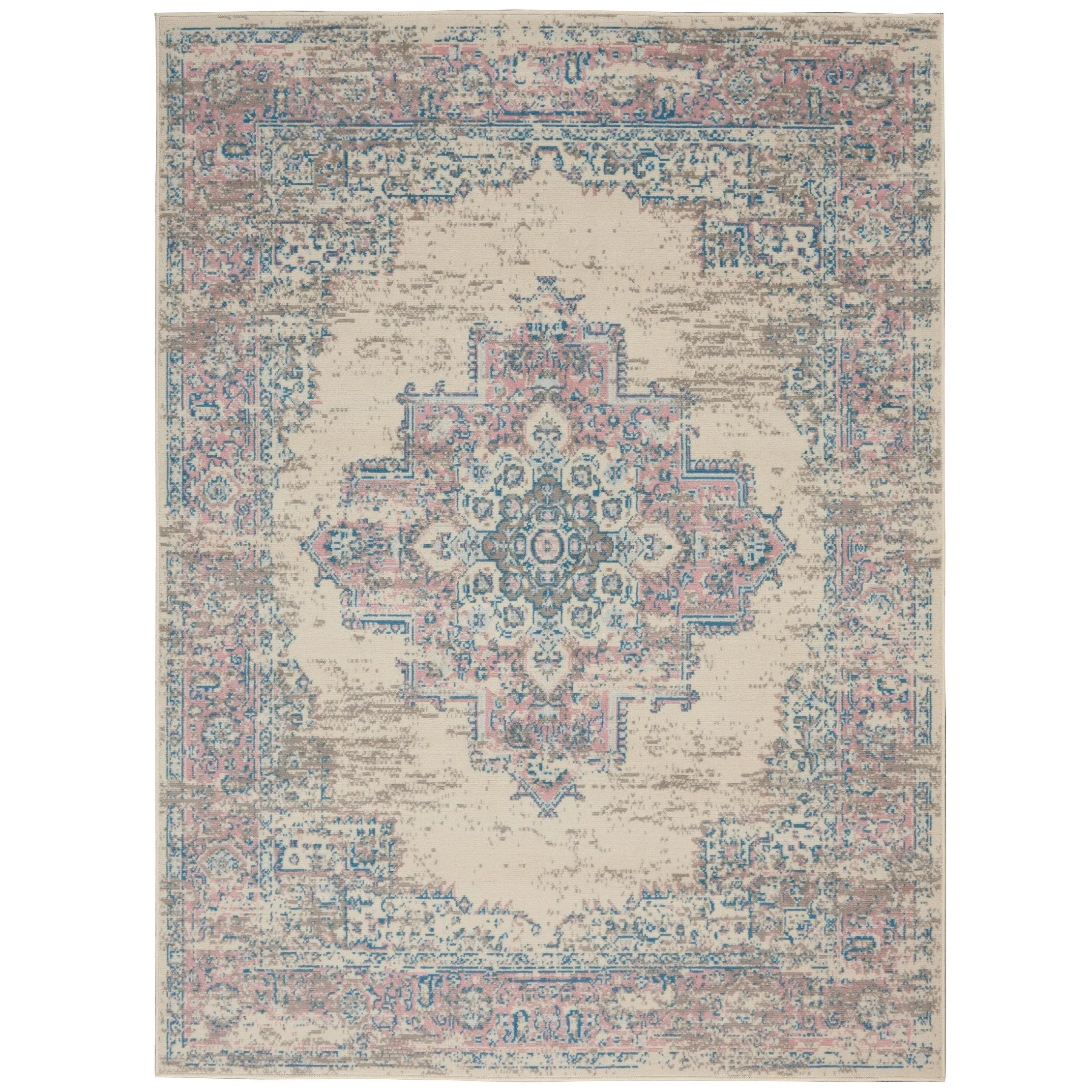 Nourison Grafix Distressed Vintage Medallion Area Rug