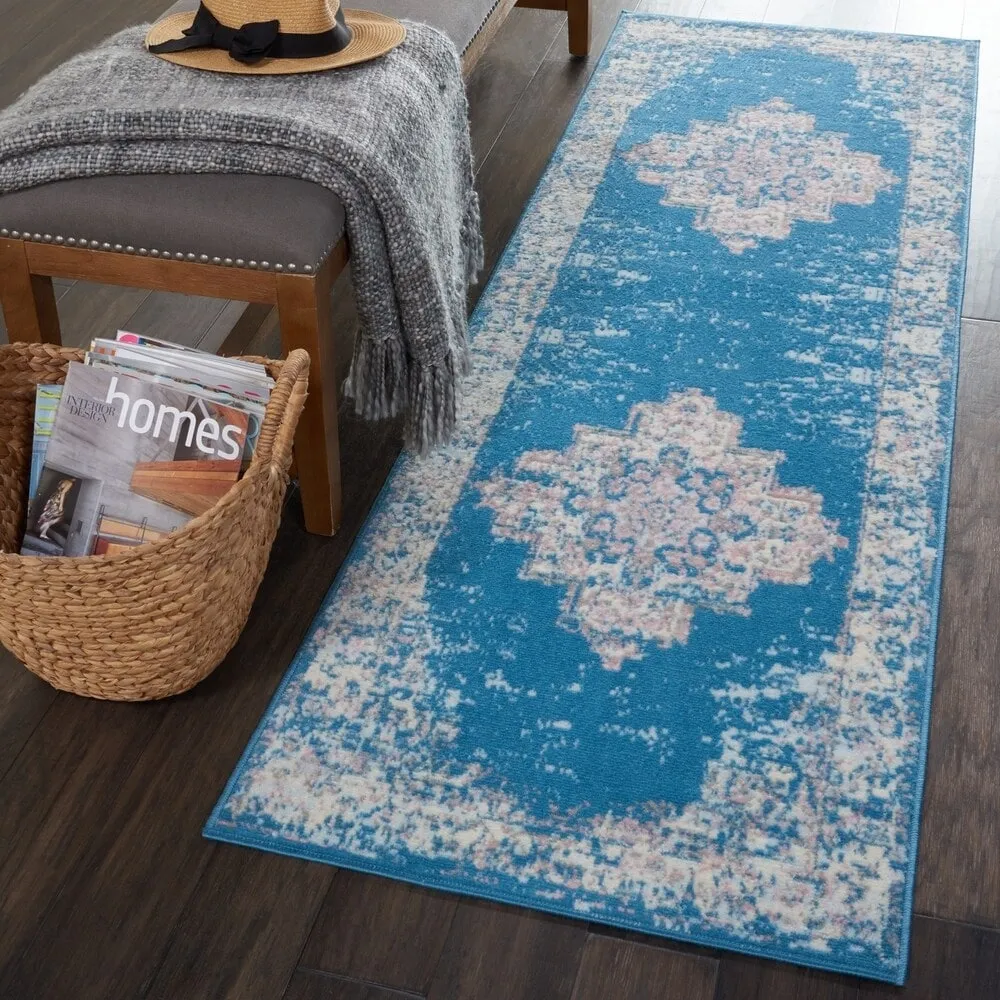 Nourison Grafix Distressed Vintage Medallion Area Rug