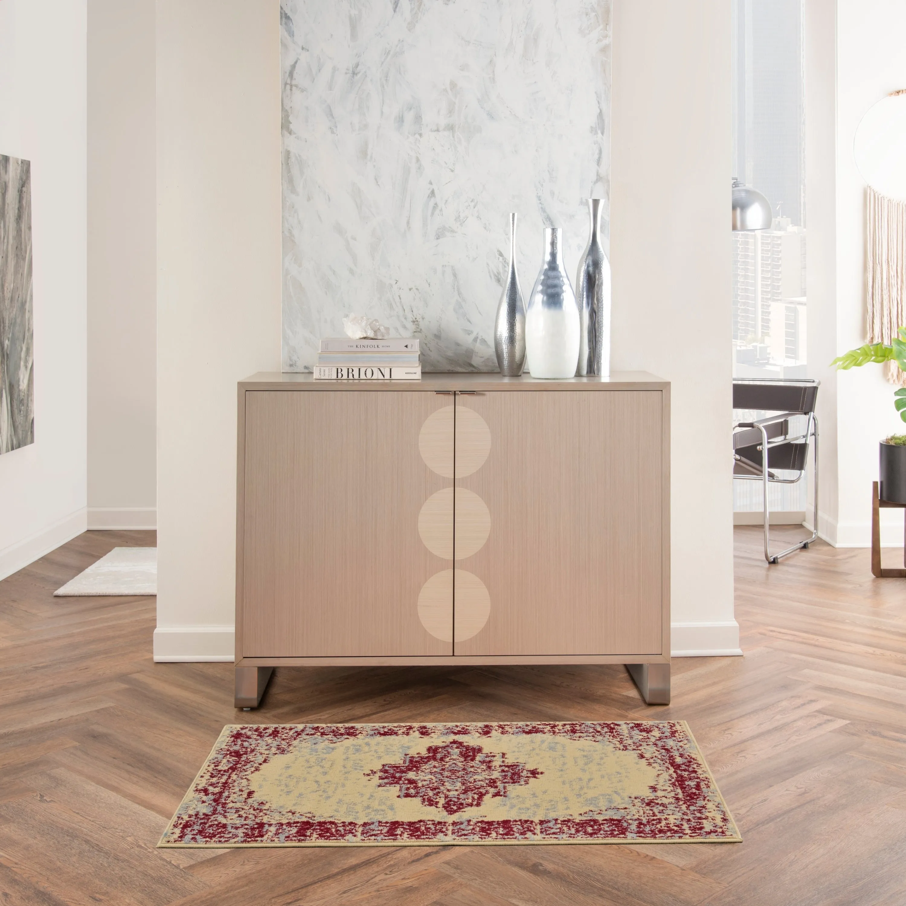 Nourison Grafix Distressed Vintage Medallion Area Rug
