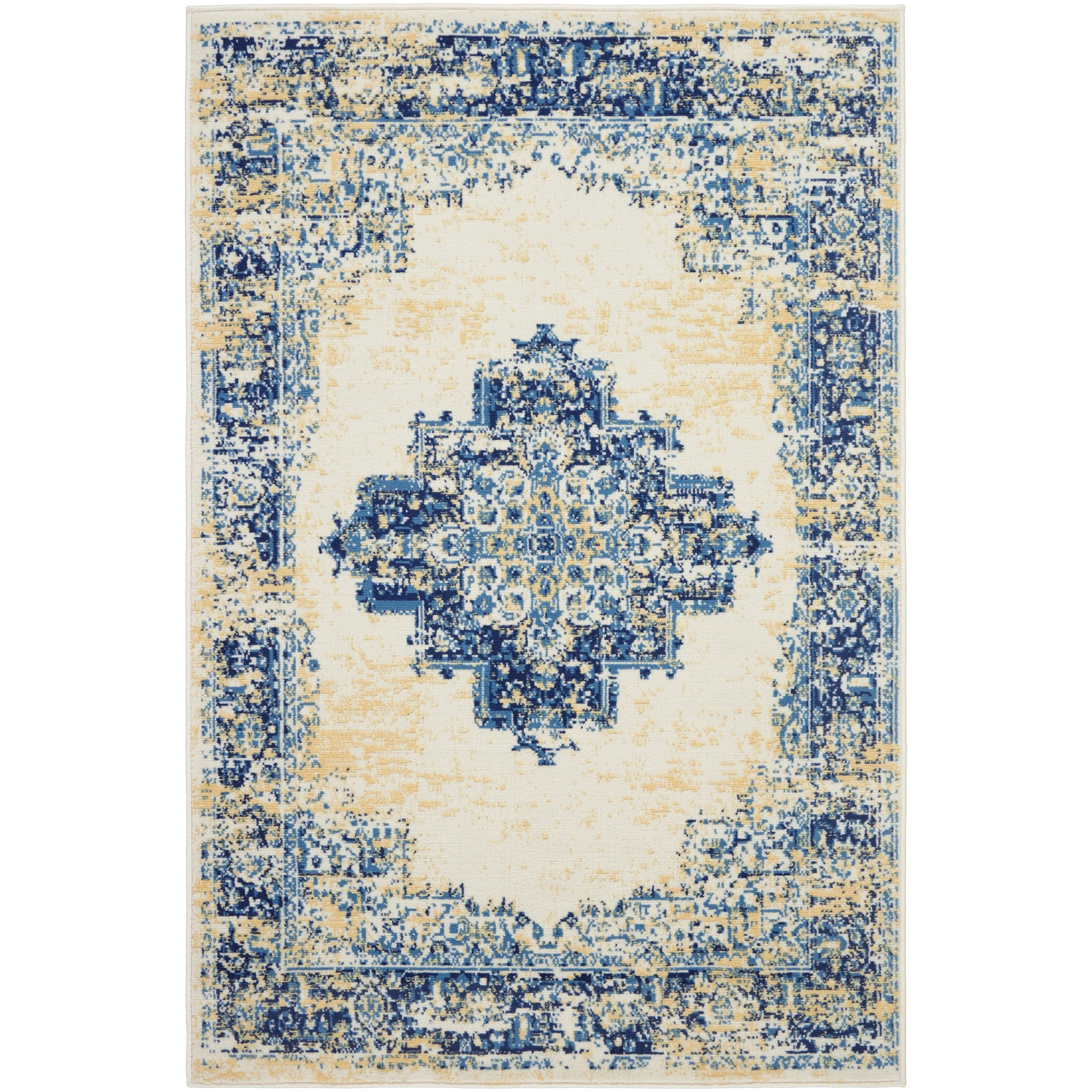 Nourison Grafix Distressed Vintage Medallion Area Rug