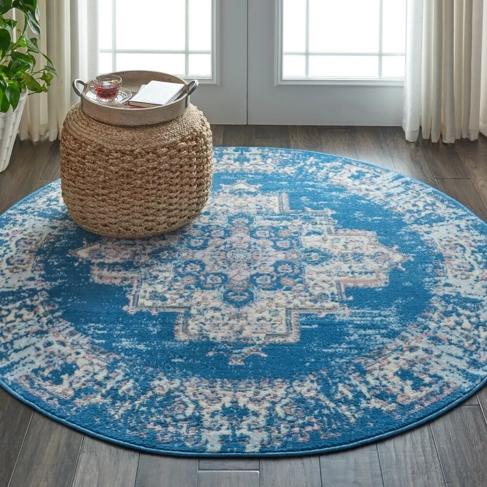Nourison Grafix Distressed Vintage Medallion Area Rug