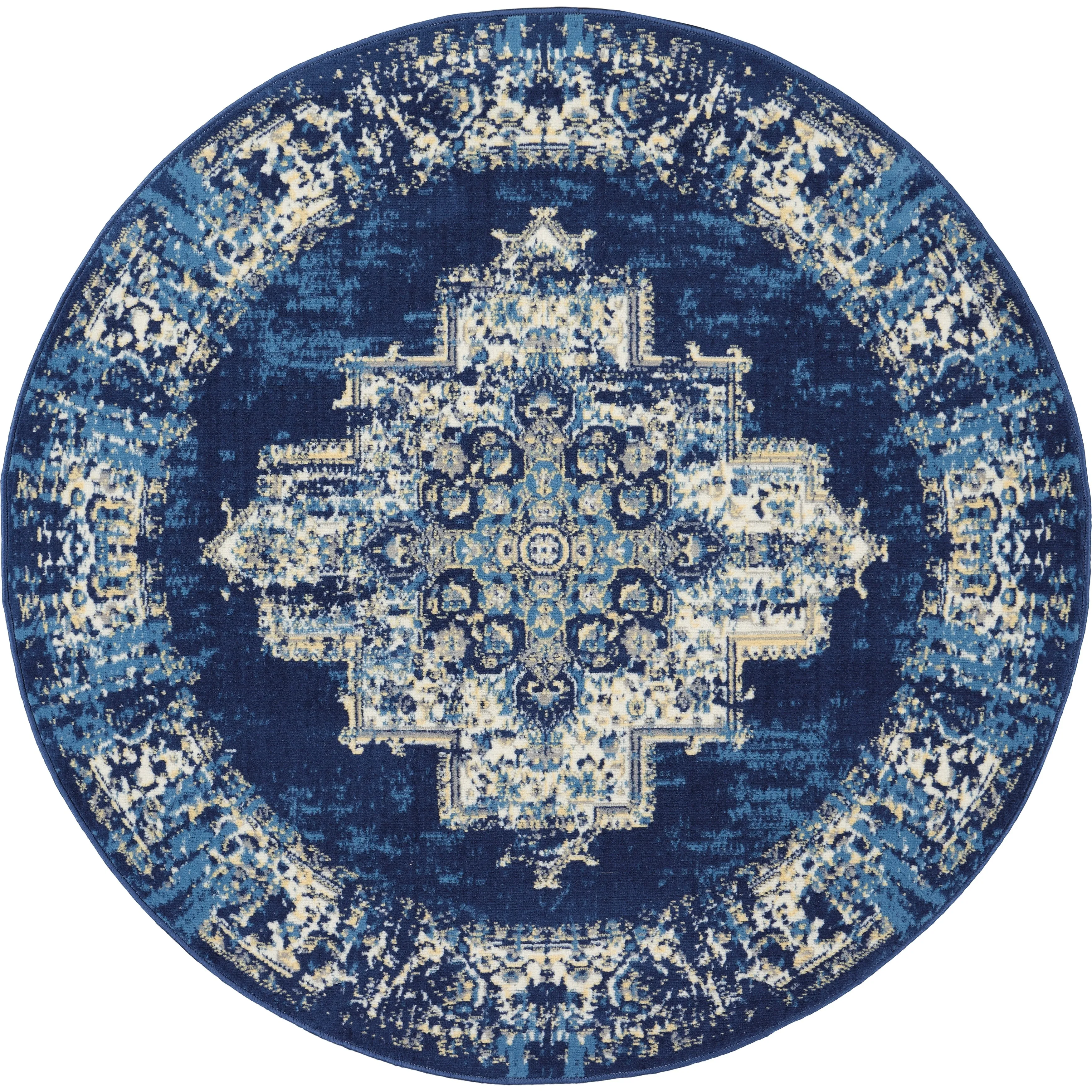 Nourison Grafix Distressed Vintage Medallion Area Rug