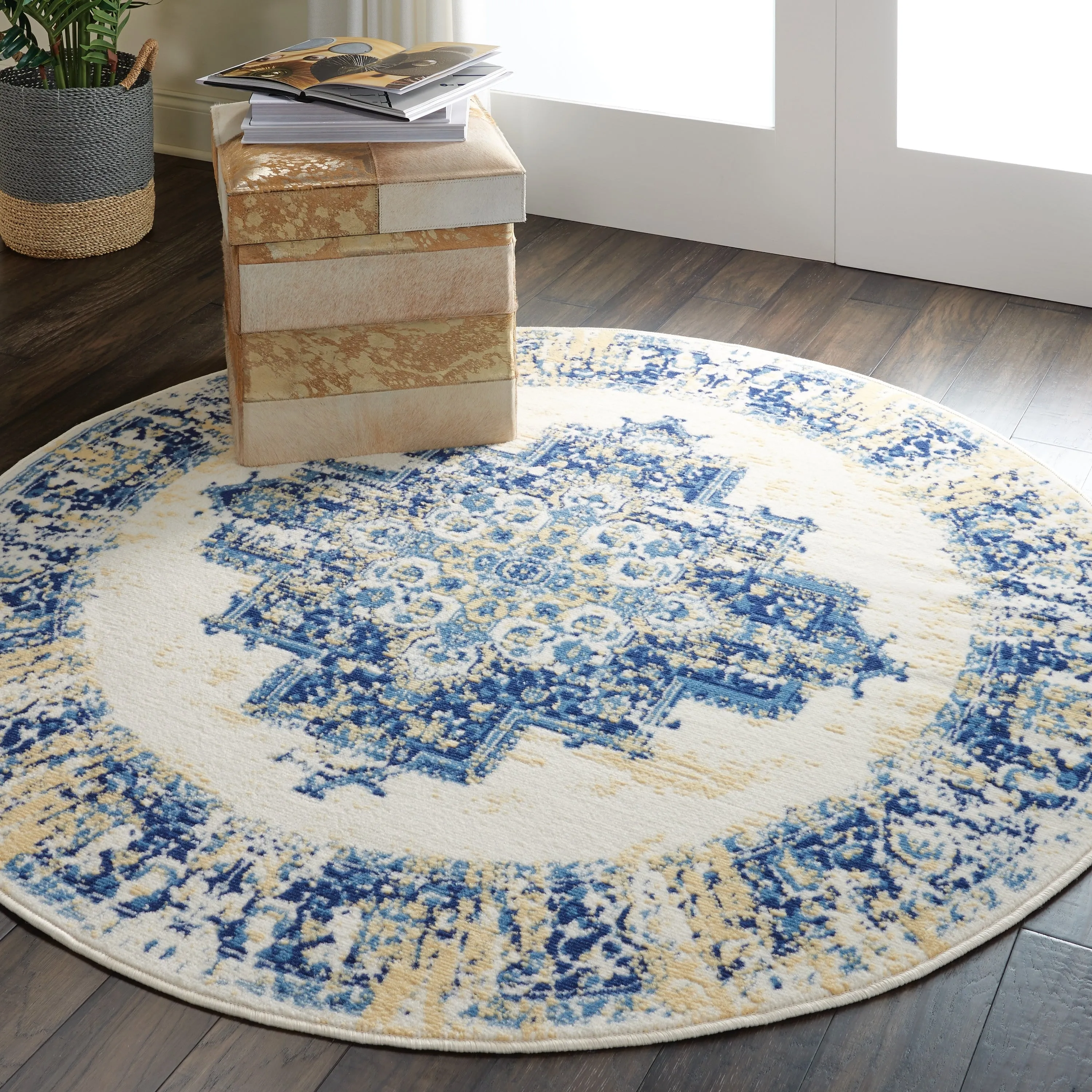 Nourison Grafix Distressed Vintage Medallion Area Rug