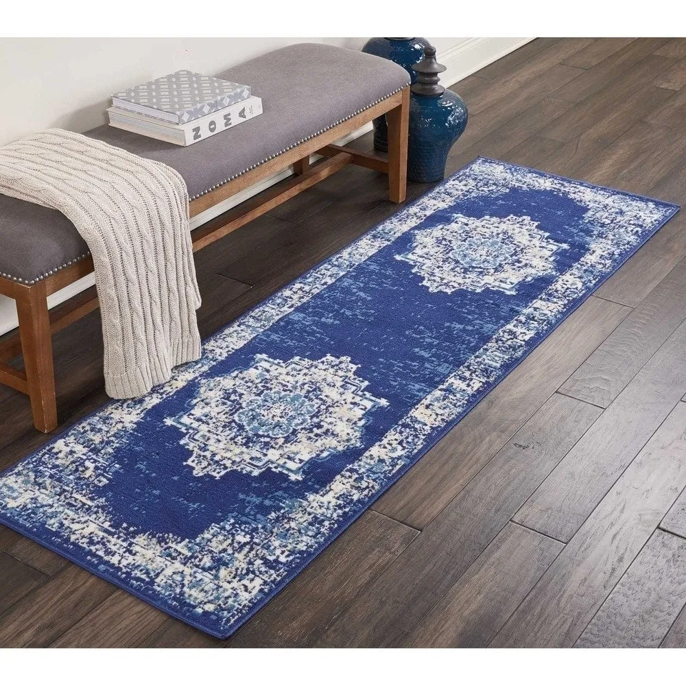 Nourison Grafix Distressed Vintage Medallion Area Rug