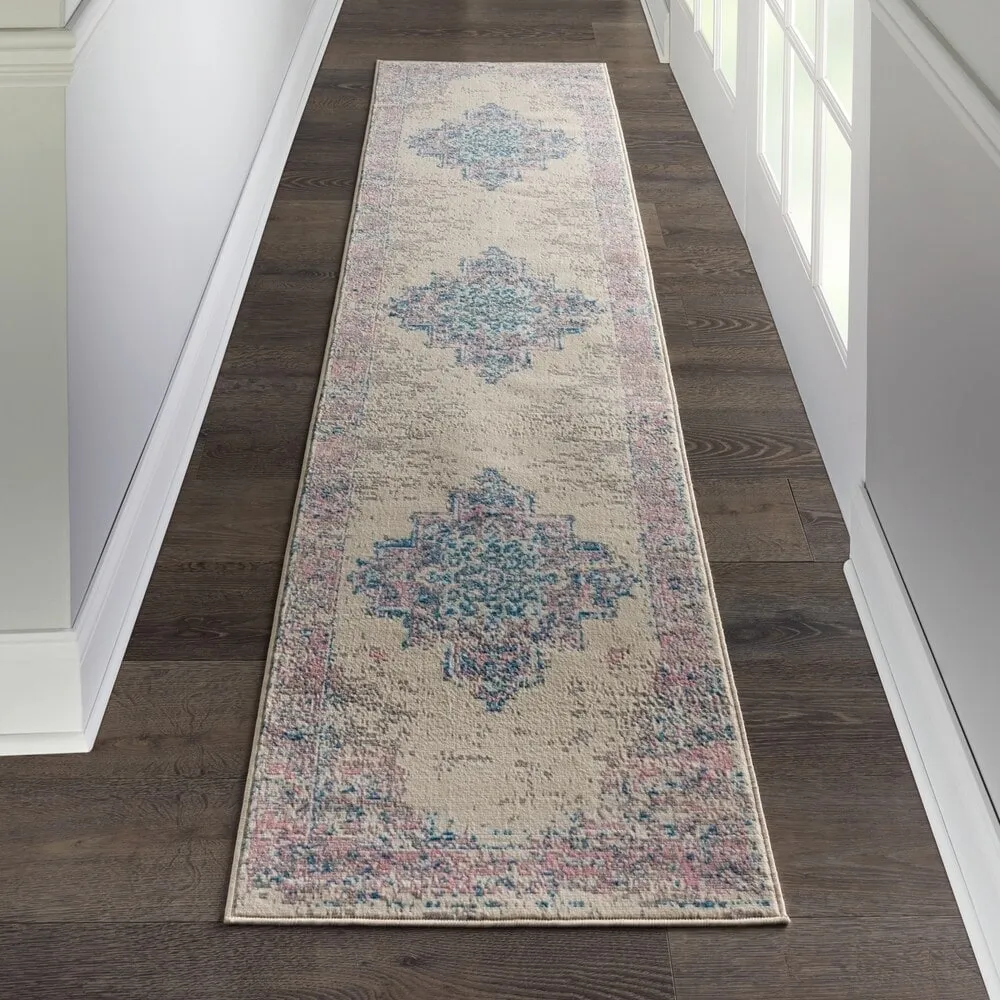 Nourison Grafix Distressed Vintage Medallion Area Rug