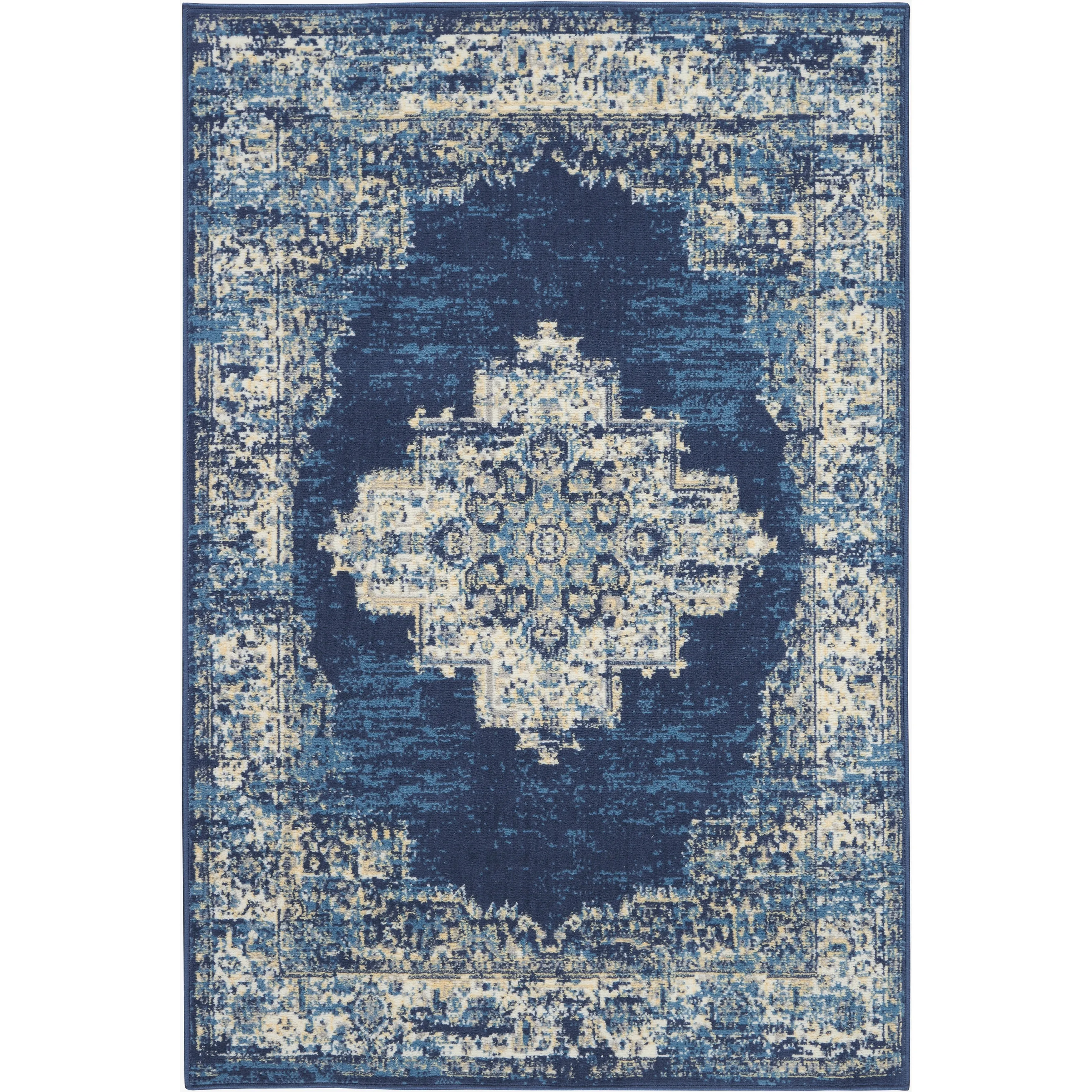 Nourison Grafix Distressed Vintage Medallion Area Rug