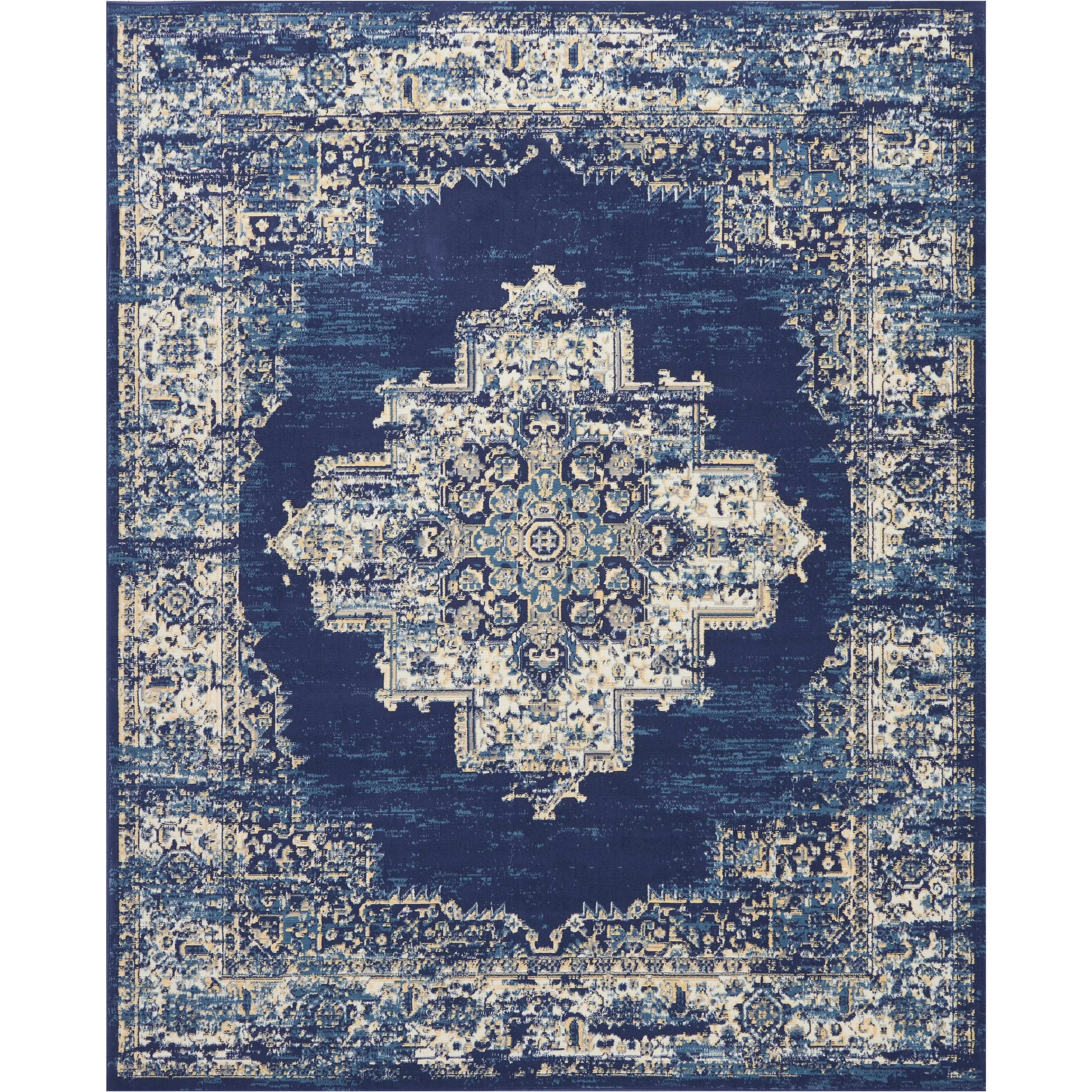 Nourison Grafix Distressed Vintage Medallion Area Rug