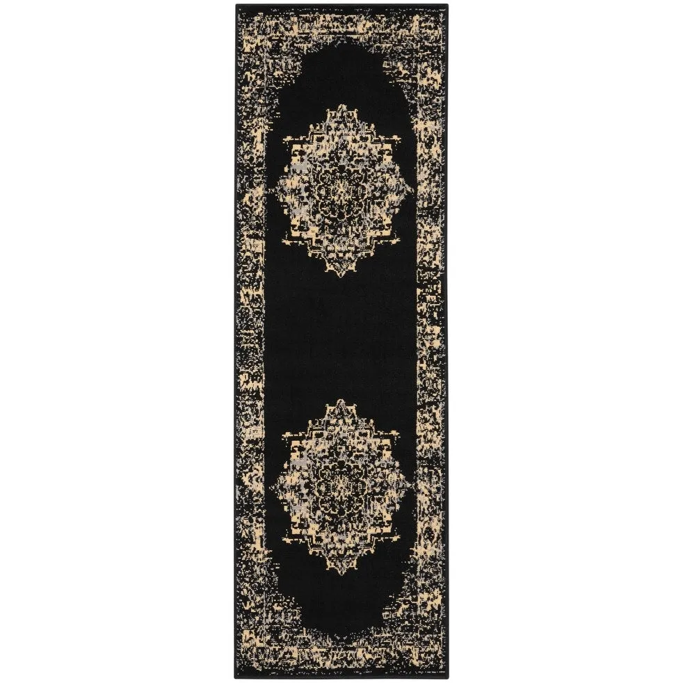 Nourison Grafix Distressed Vintage Medallion Area Rug