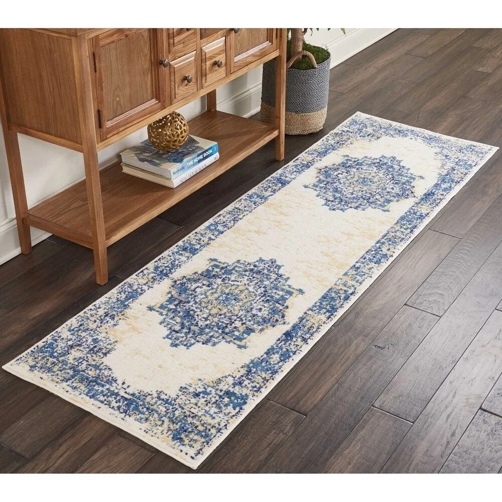 Nourison Grafix Distressed Vintage Medallion Area Rug