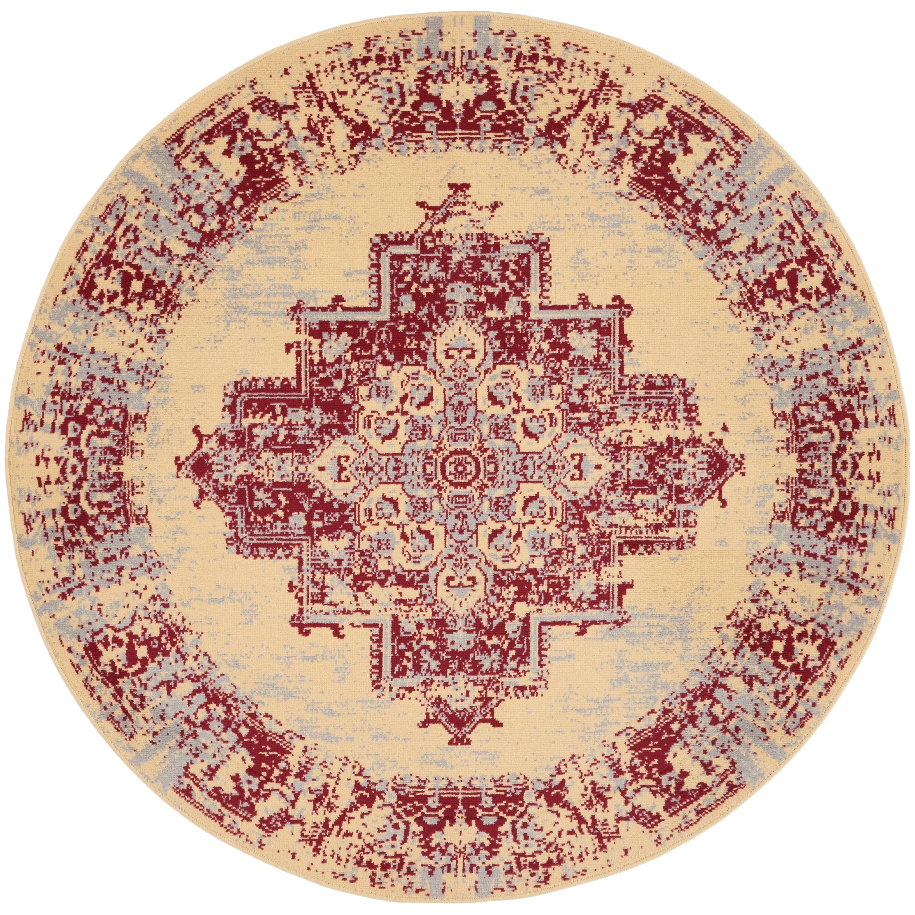 Nourison Grafix Distressed Vintage Medallion Area Rug
