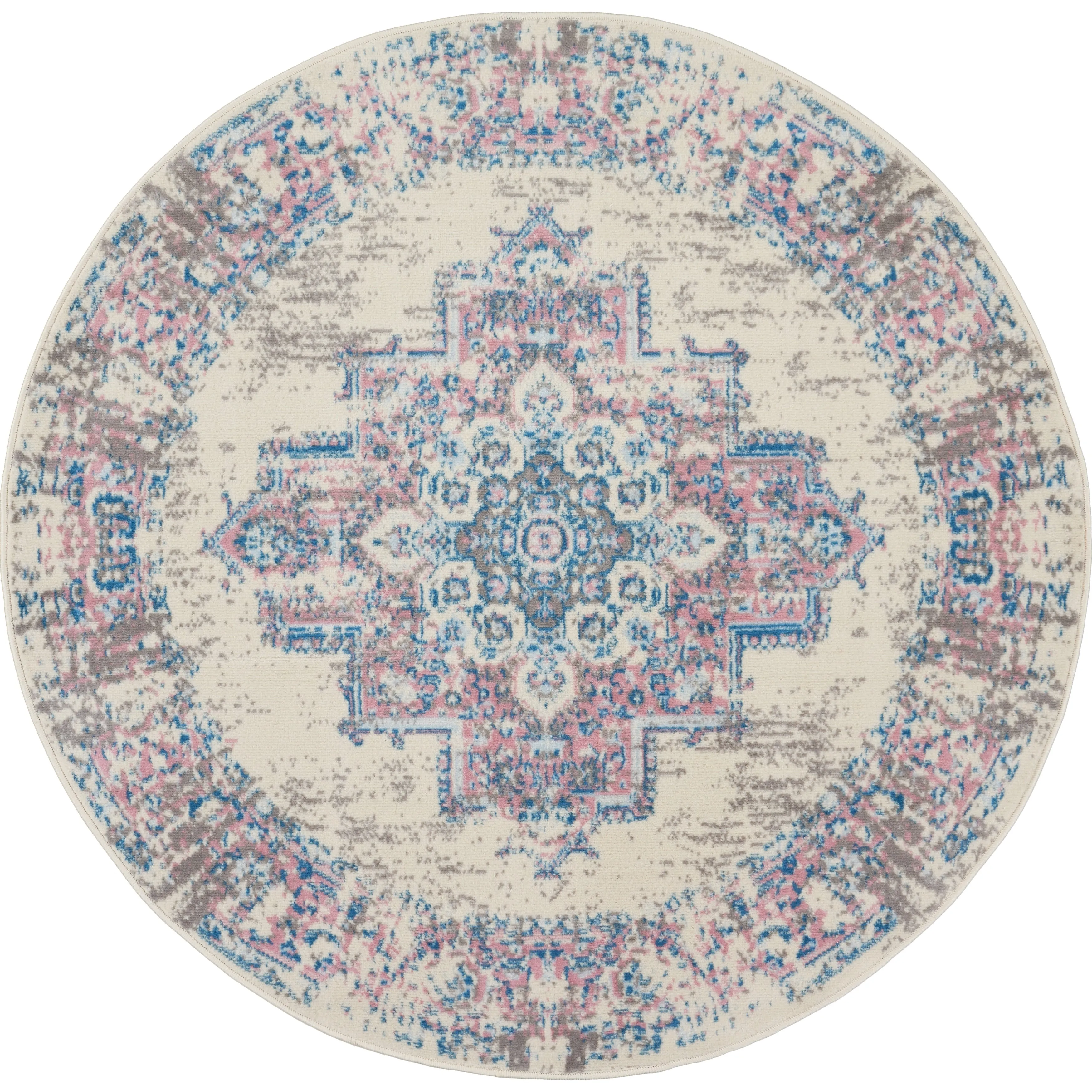 Nourison Grafix Distressed Vintage Medallion Area Rug