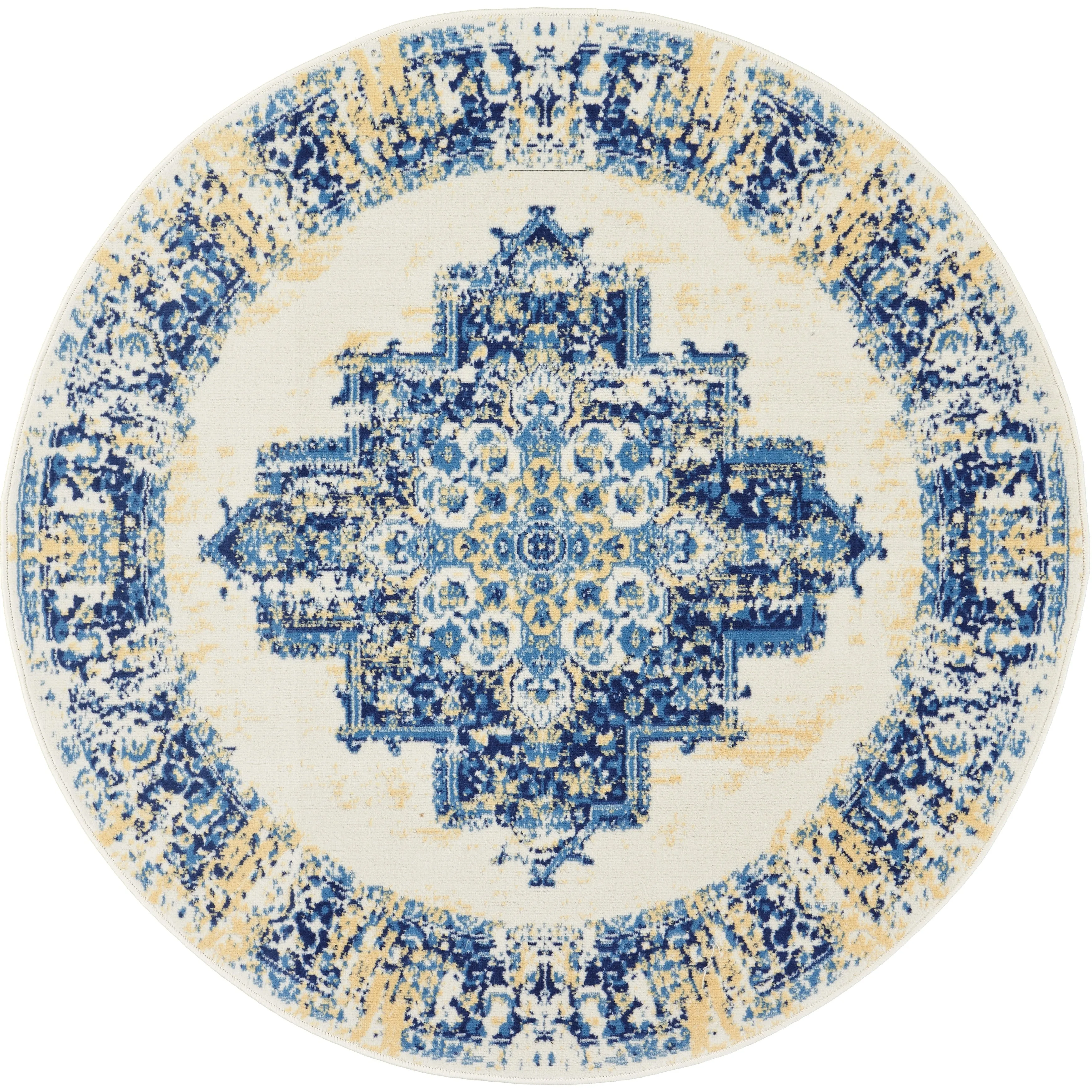 Nourison Grafix Distressed Vintage Medallion Area Rug