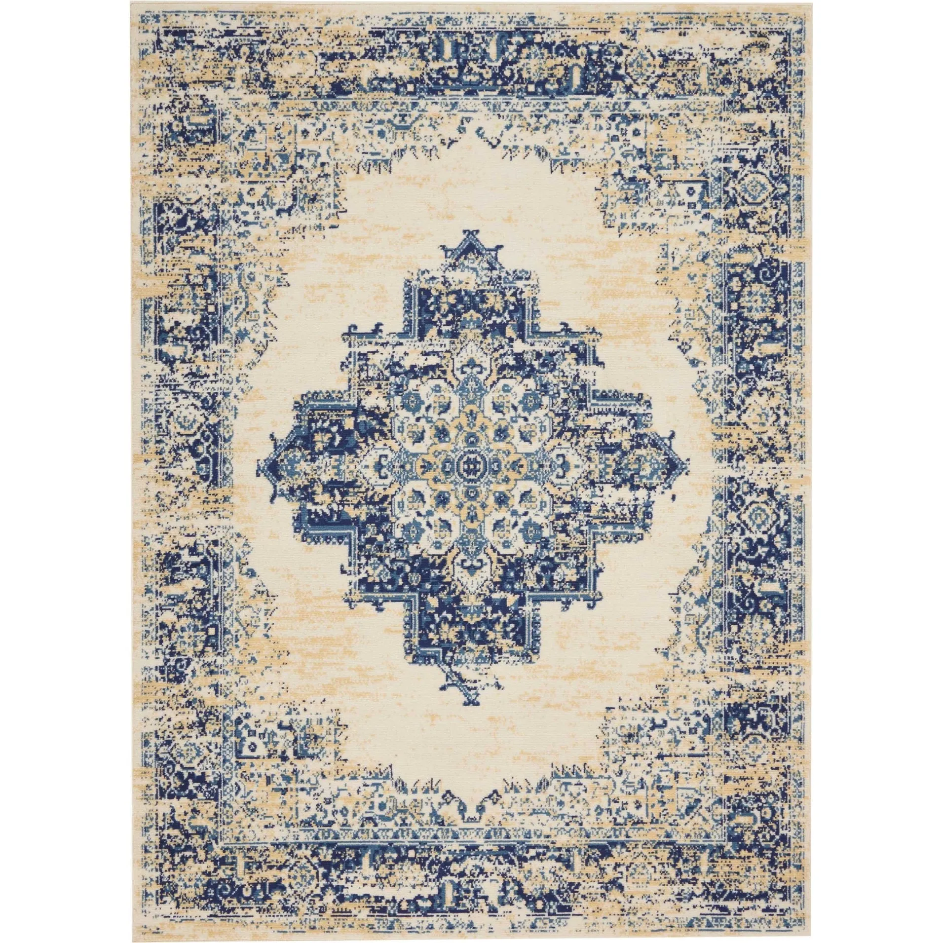 Nourison Grafix Distressed Vintage Medallion Area Rug