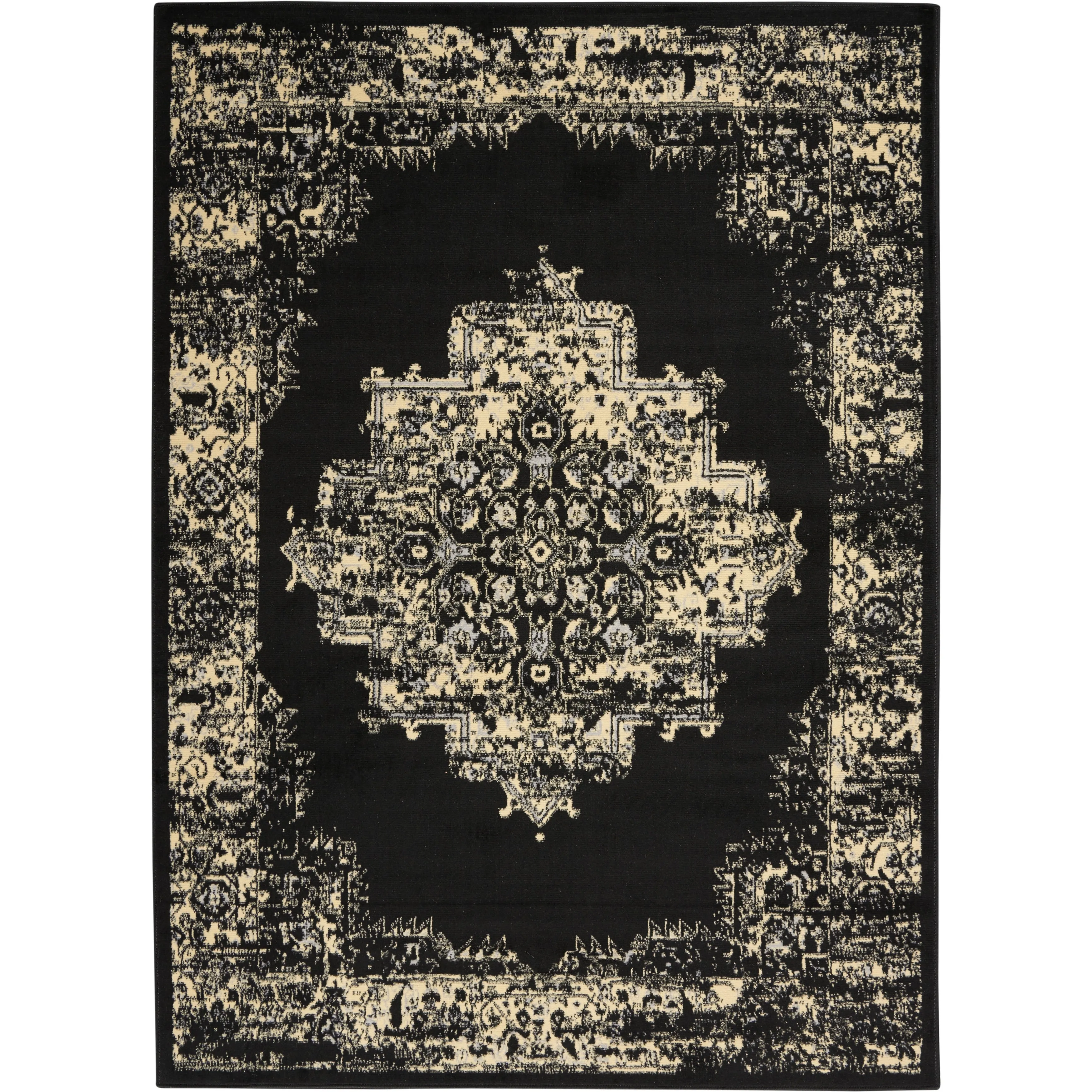 Nourison Grafix Distressed Vintage Medallion Area Rug