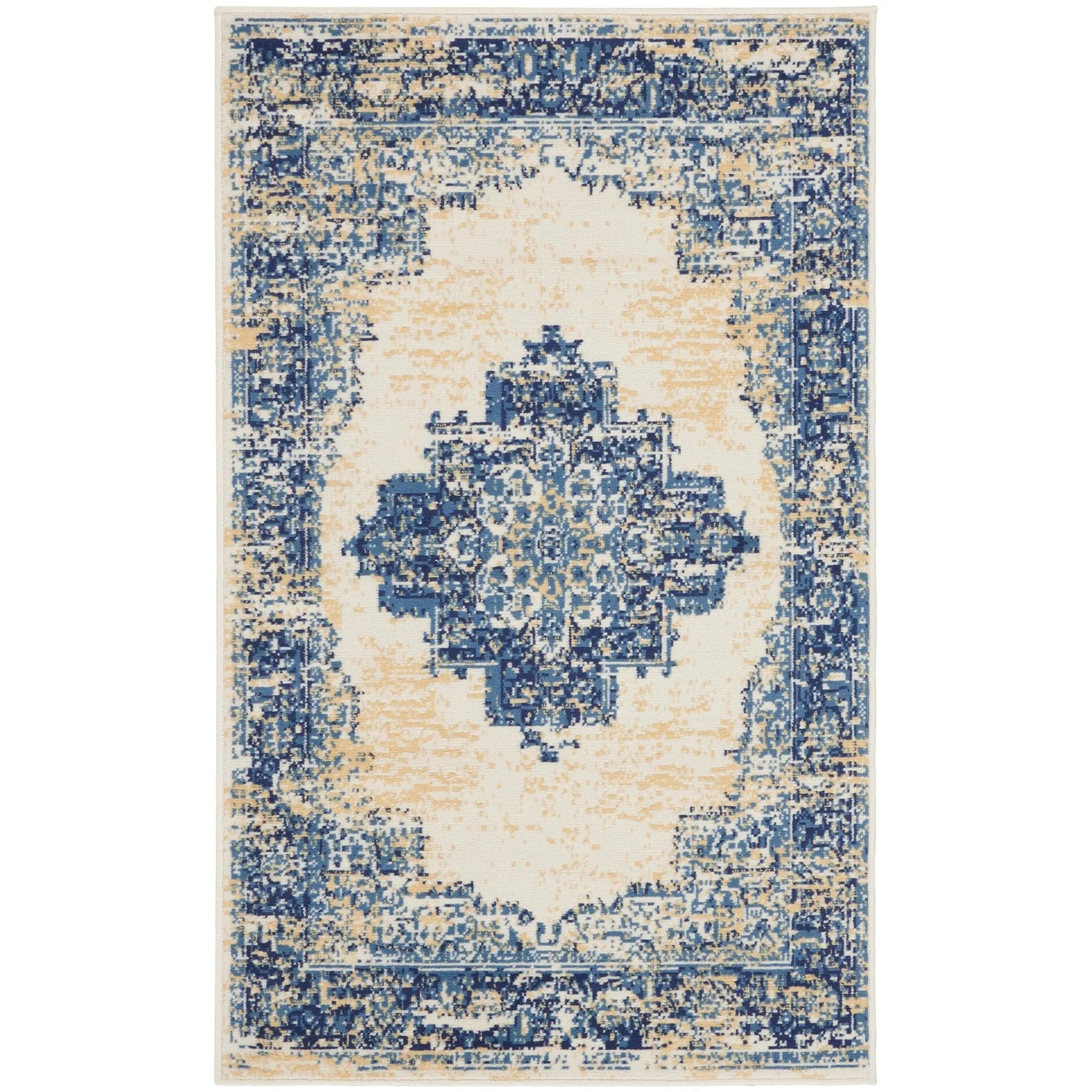 Nourison Grafix Distressed Vintage Medallion Area Rug