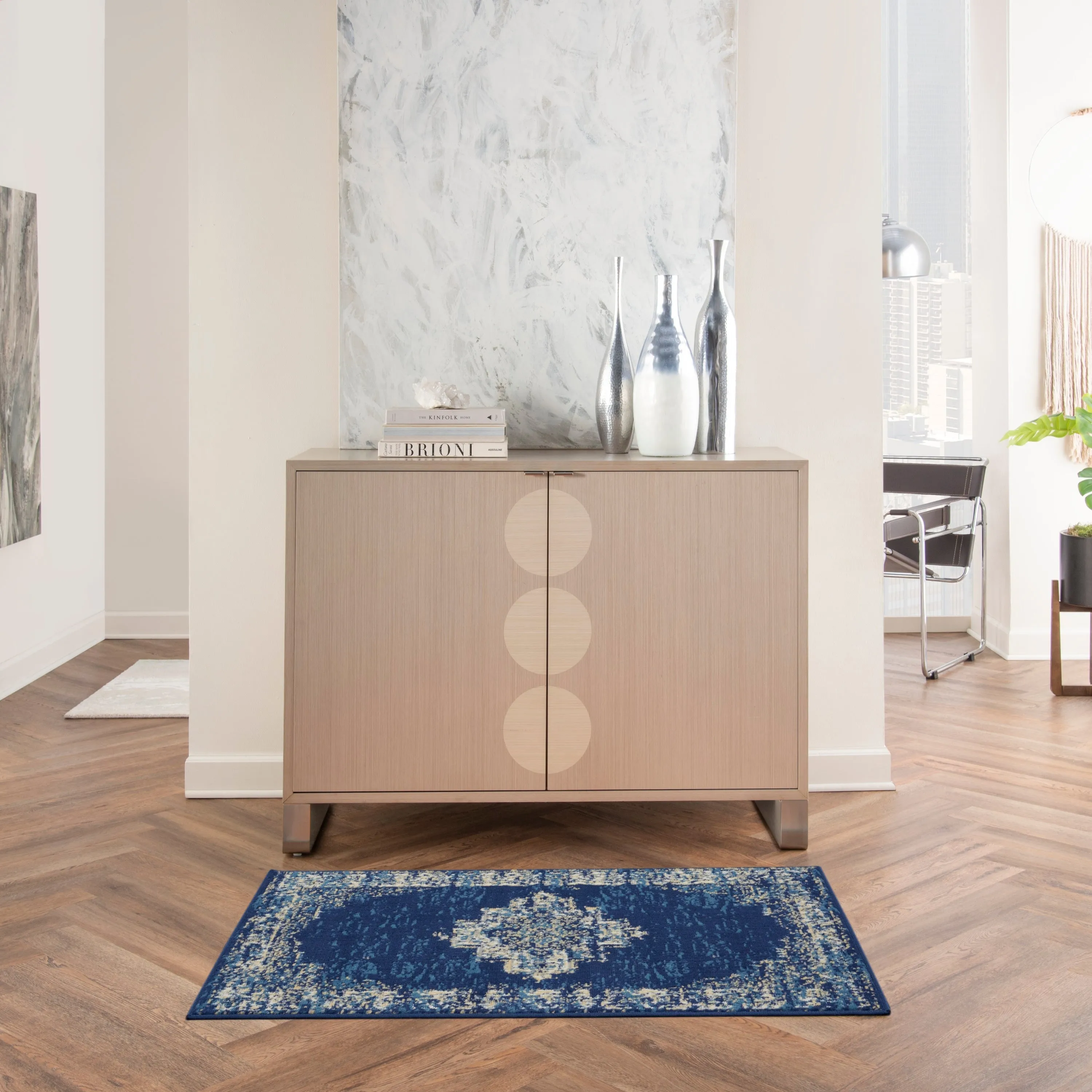 Nourison Grafix Distressed Vintage Medallion Area Rug