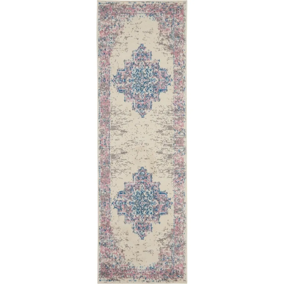 Nourison Grafix Distressed Vintage Medallion Area Rug