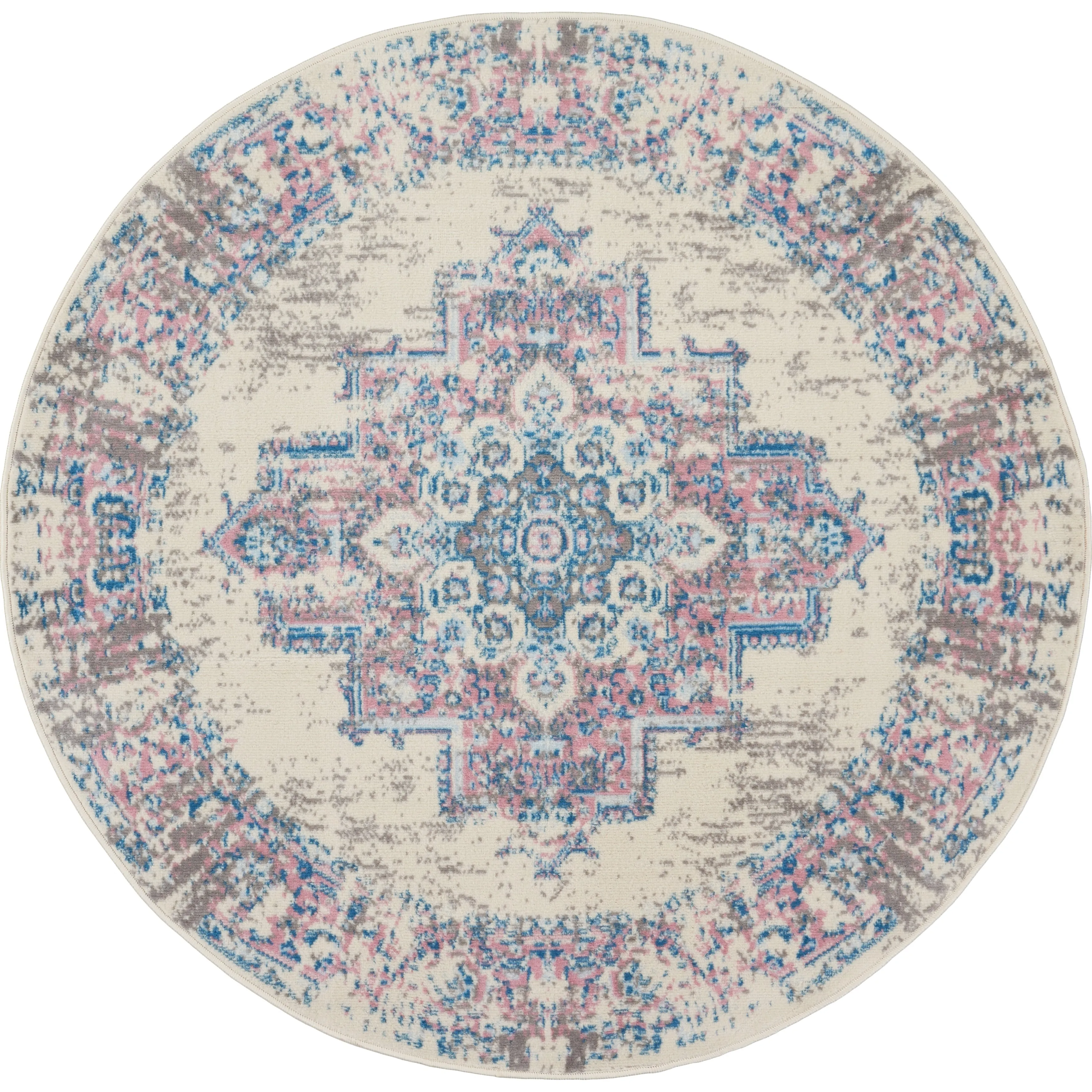 Nourison Grafix Distressed Vintage Medallion Area Rug