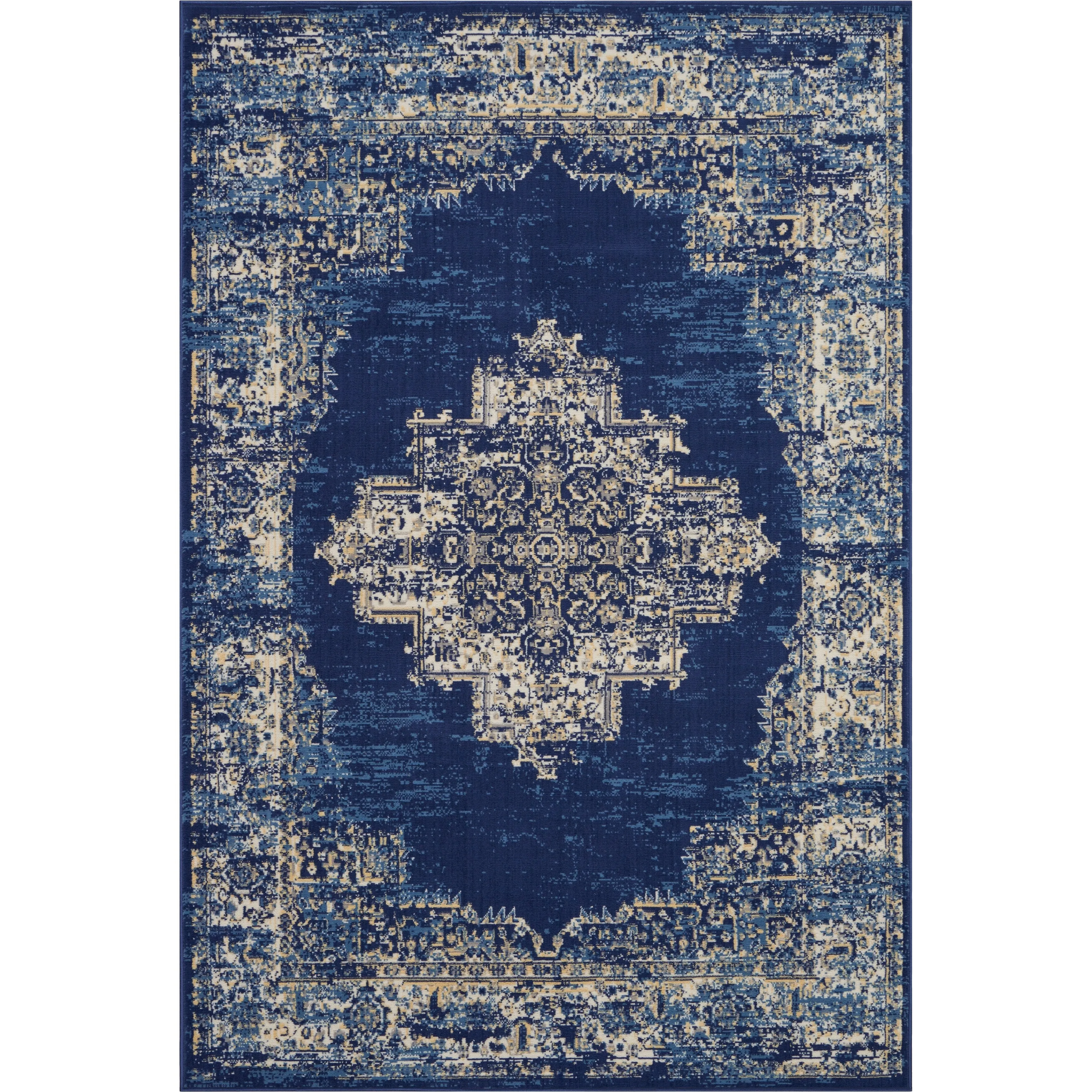 Nourison Grafix Distressed Vintage Medallion Area Rug