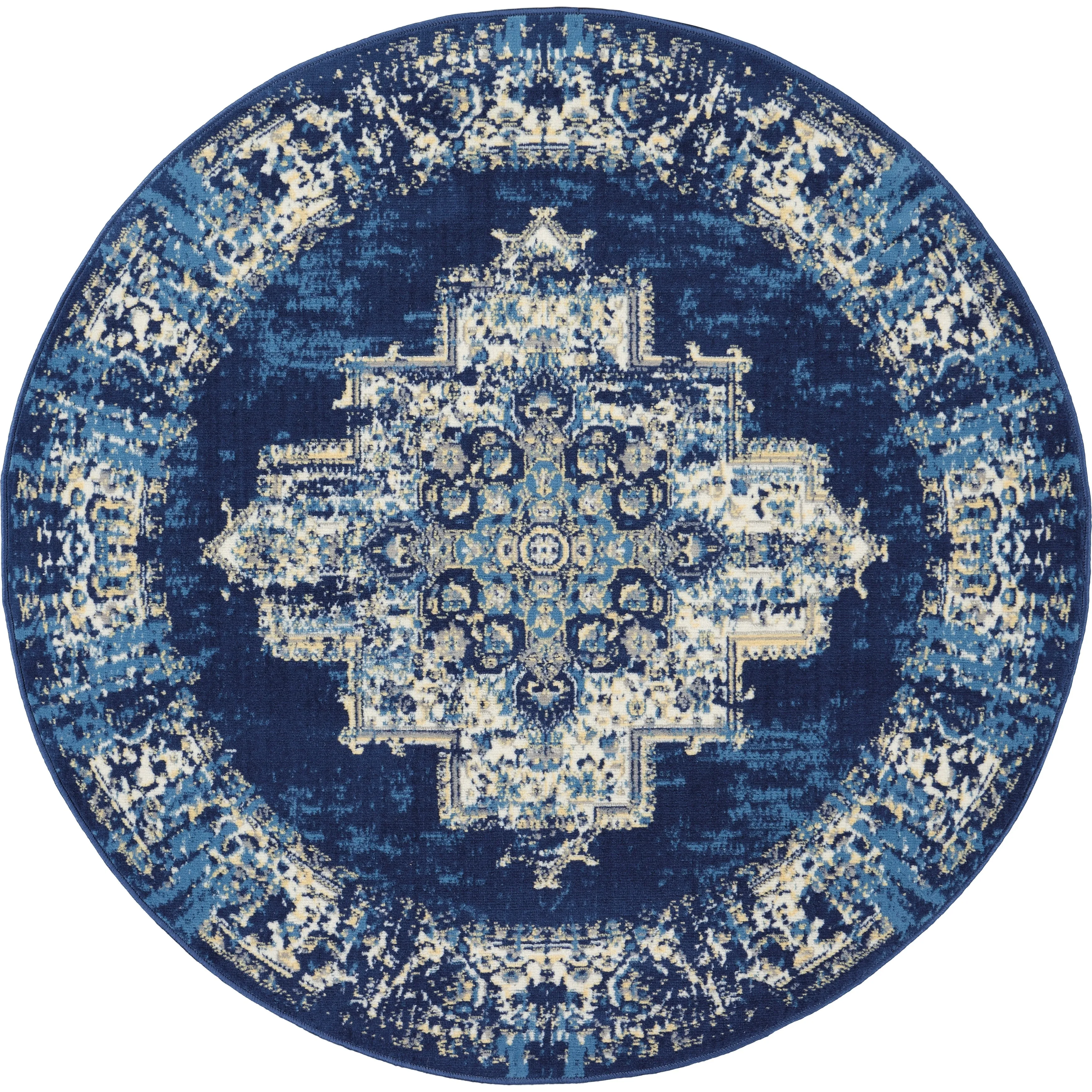 Nourison Grafix Distressed Vintage Medallion Area Rug